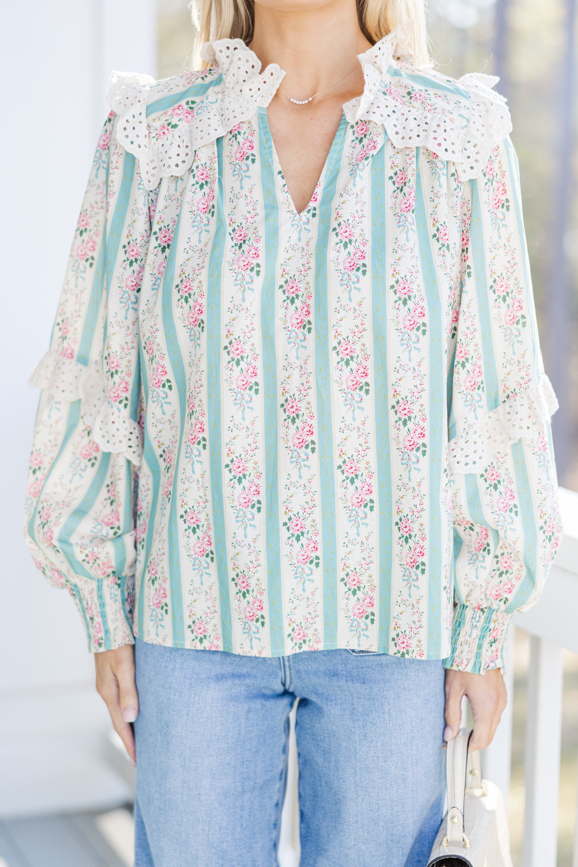 Always Out Green Floral Blouse - Women's Elegant Spring Summer Tops for Office, Party & Casual Wear