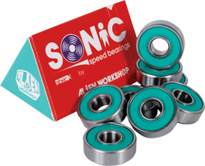 Alien Workshop Sonic Abec 3 Skateboard Bearings - Single Set | High-Speed Precision Bearings for Smooth Skateboarding & Longboard Riding