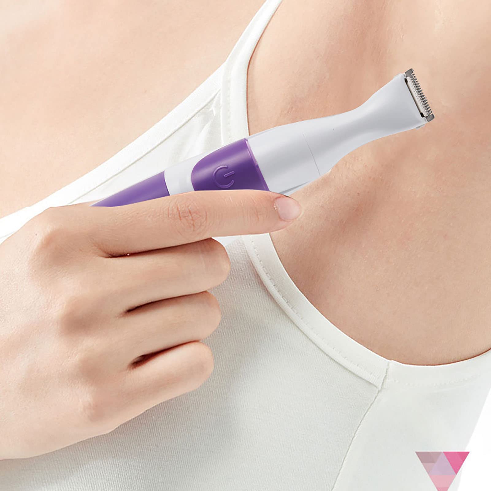 2-in-1 Electric Trimmer & Epilator for Women - Waterproof Portable Hair Removal Shaver for Legs, Underarms, Bikini Line - Perfect for Travel, Gym & Home Use