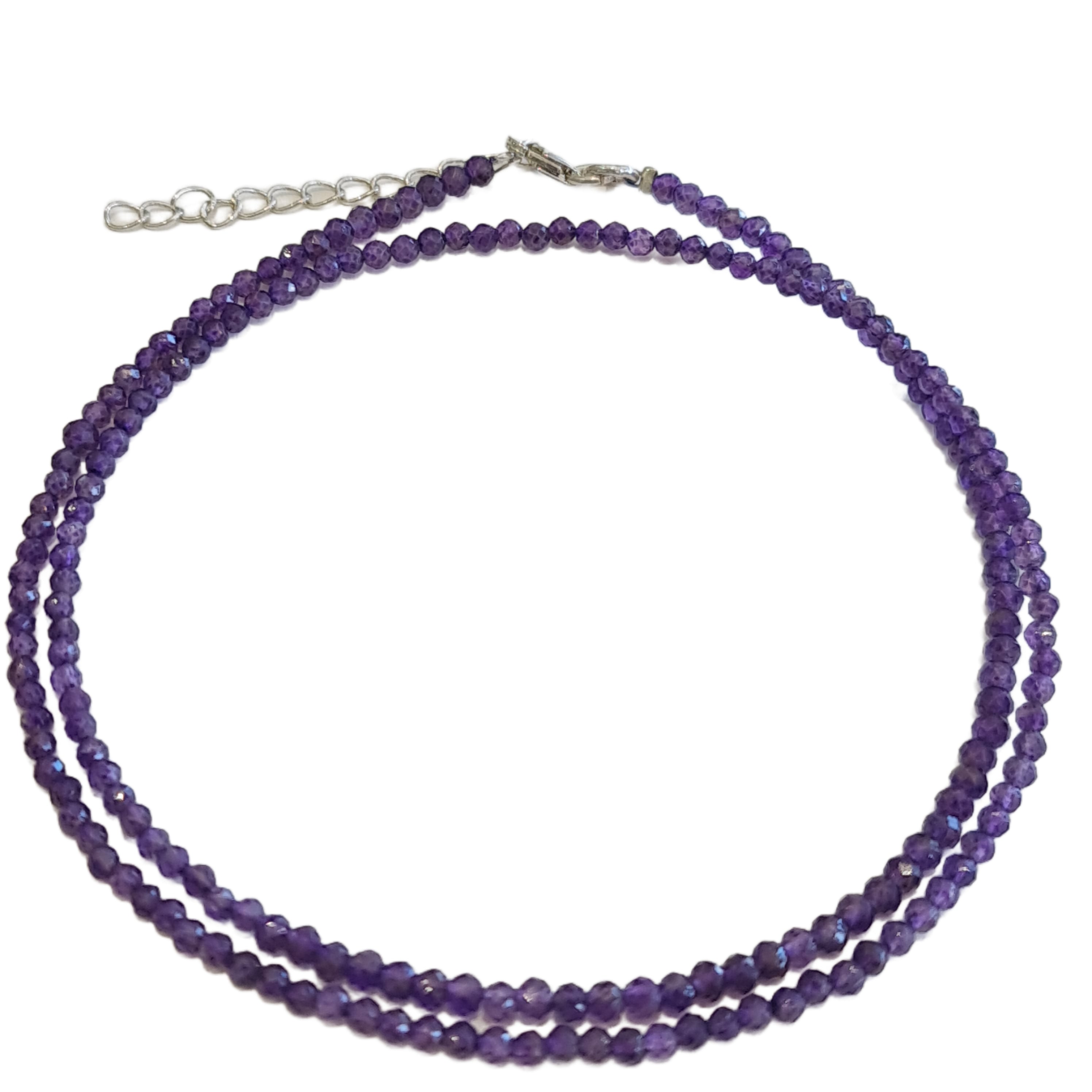 Roxia Genuine Amethyst Crystal Necklace for Women - Elegant Purple Gemstone Jewelry for Healing, Meditation & Spiritual Gifts