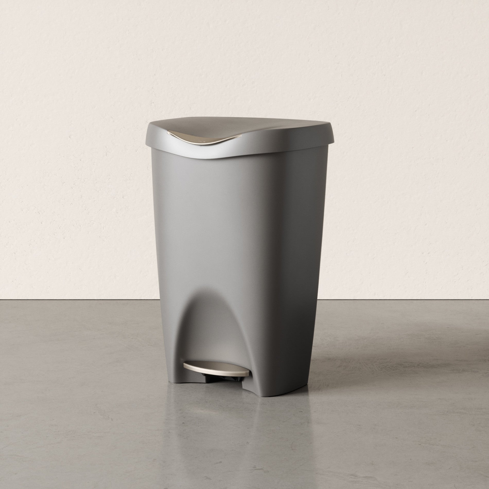Brim Step On Trash Can - 13 Gallon Stainless Steel Touchless Kitchen Garbage Bin with Lid - Perfect for Home, Office, and Restaurant Use