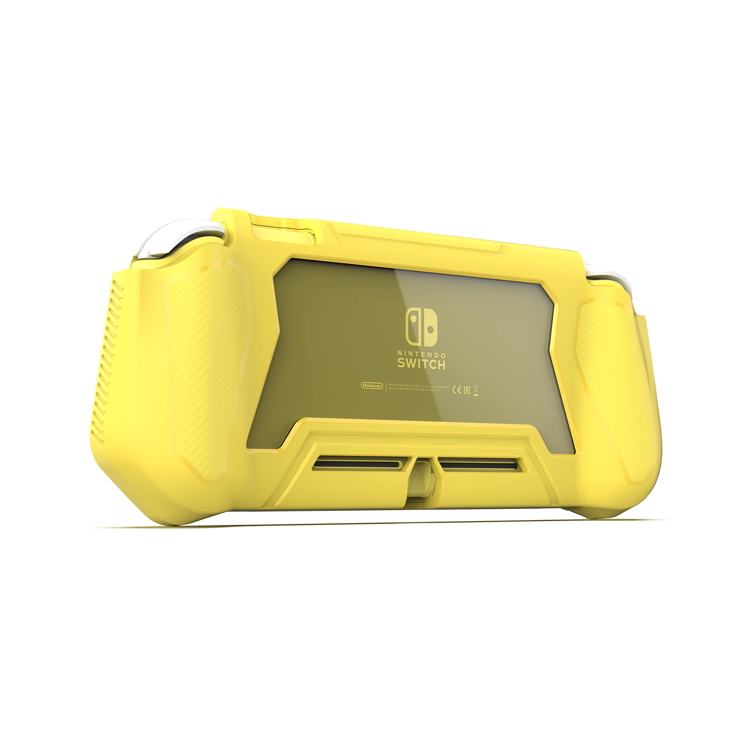 Durable Nintendo Switch Lite Protective Case with Detachable Screen Protector & Ergonomic Hand Grip - Compatible with 2019 Switch Lite (Yellow) | Perfect for Travel, Gaming On-The-Go & Enhanced Protection
