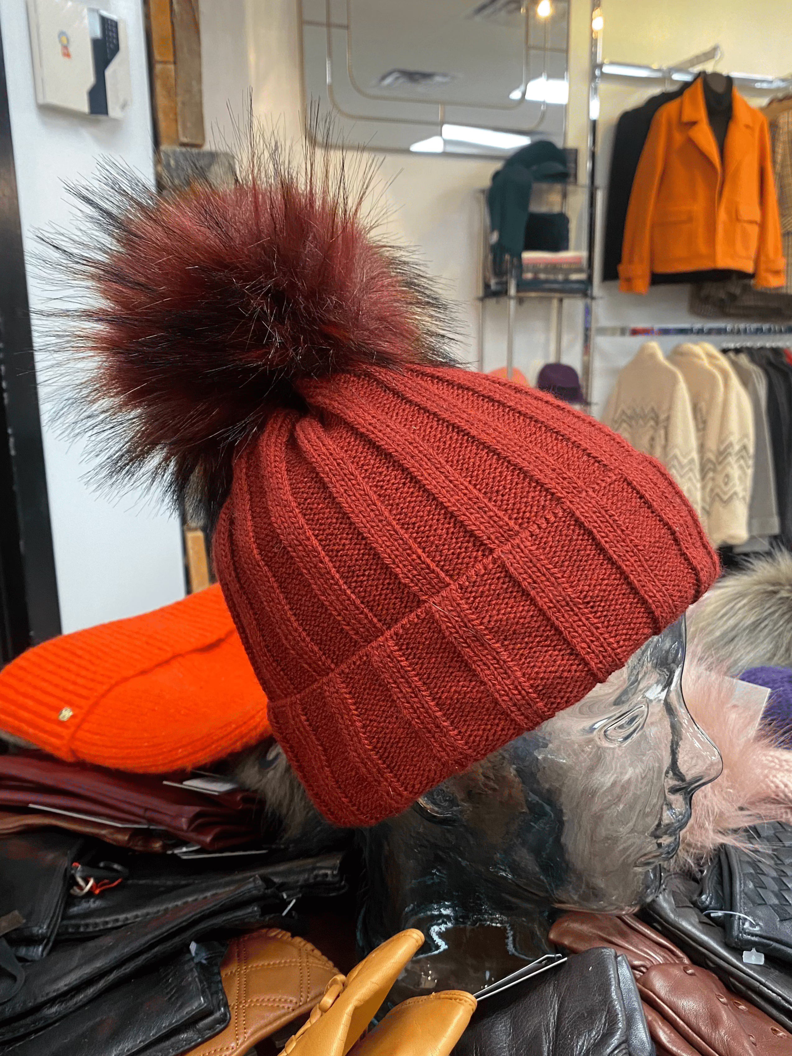 Red Ribbed Knit