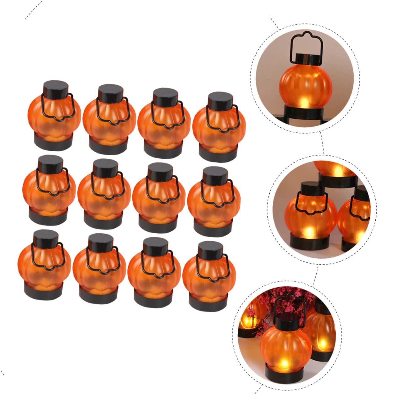4 Sets Flameless LED Tealight Candles - Halloween & Thanksgiving Decor