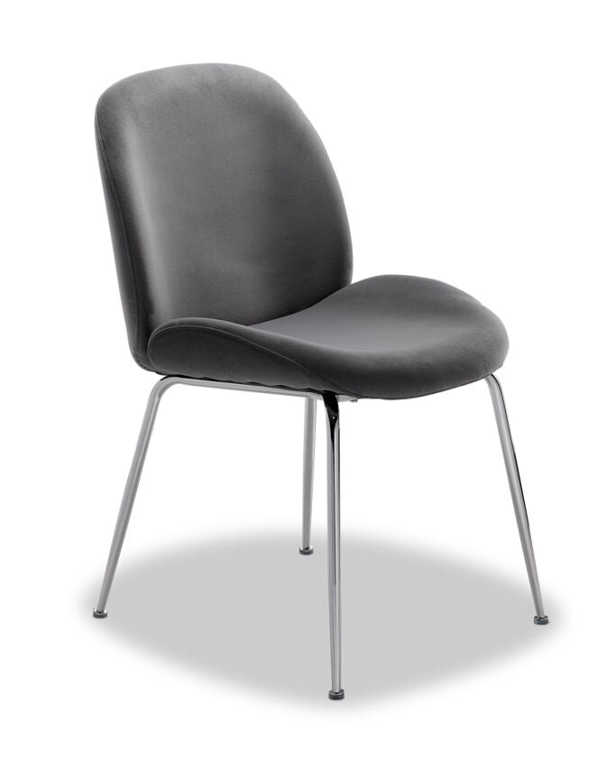 Avery Modern Dining Chair - Grey Upholstered Seat - Perfect for Kitchen, Dining Room & Office - Comfortable & Stylish Home Furniture