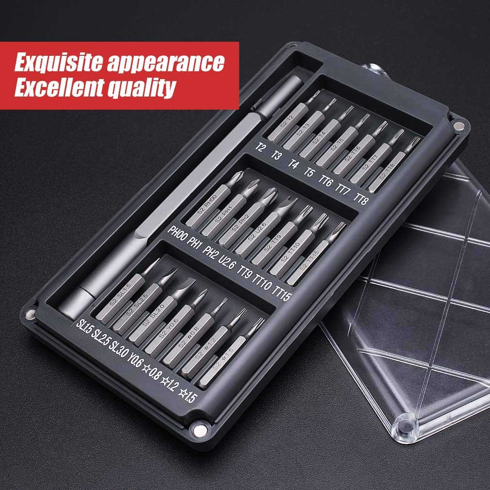 21-in-1 Precision Magnetic Screwdriver Set - Professional Mini Repair Kit for iPhone, Samsung, Laptop, Watch, Camera & Electronics - Ideal for DIY Repairs & Small Device Maintenance