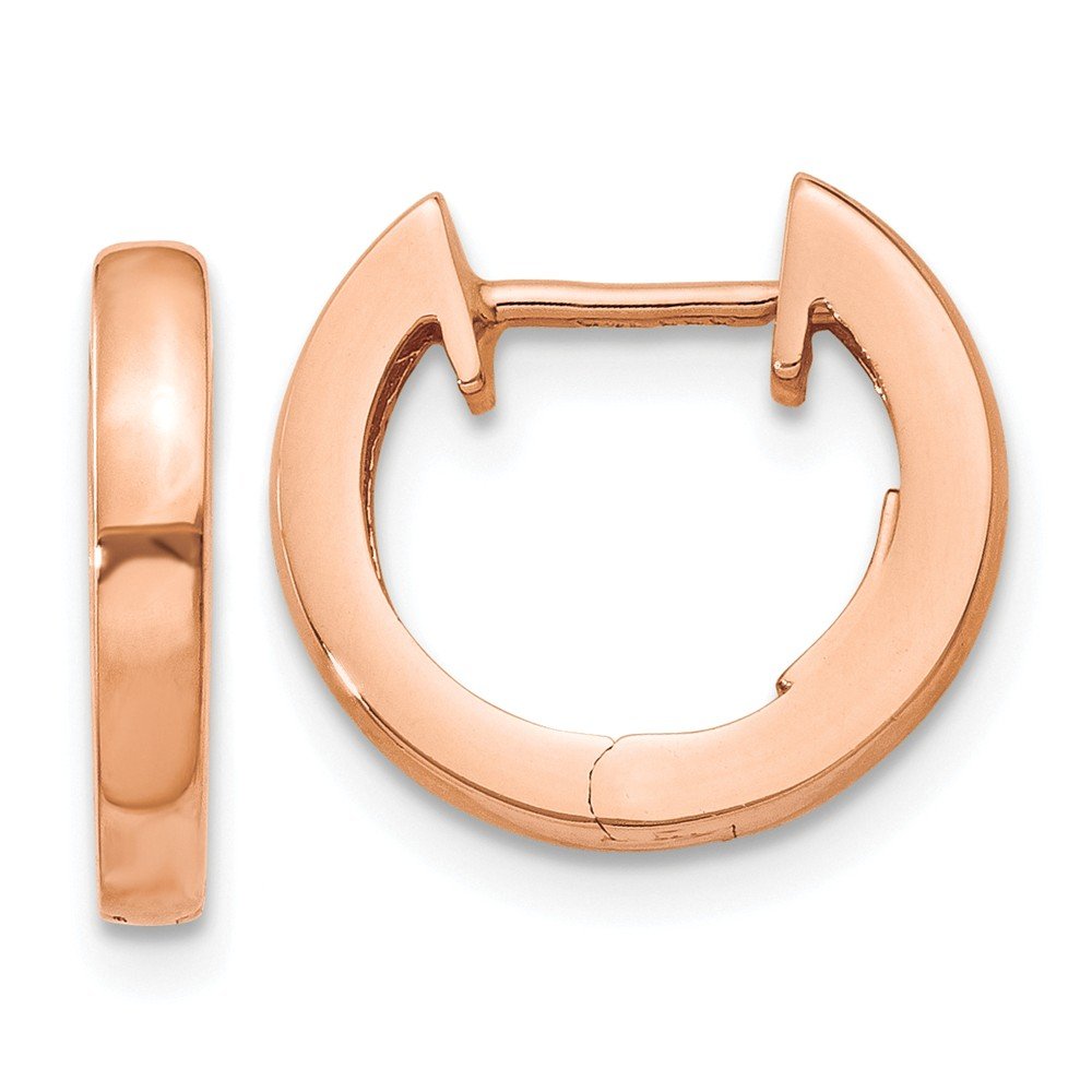 14K Rose Gold Hinged Hoop Earrings for Women - Elegant & Hypoallergenic Jewelry - Perfect for Everyday Wear, Parties & Gifts