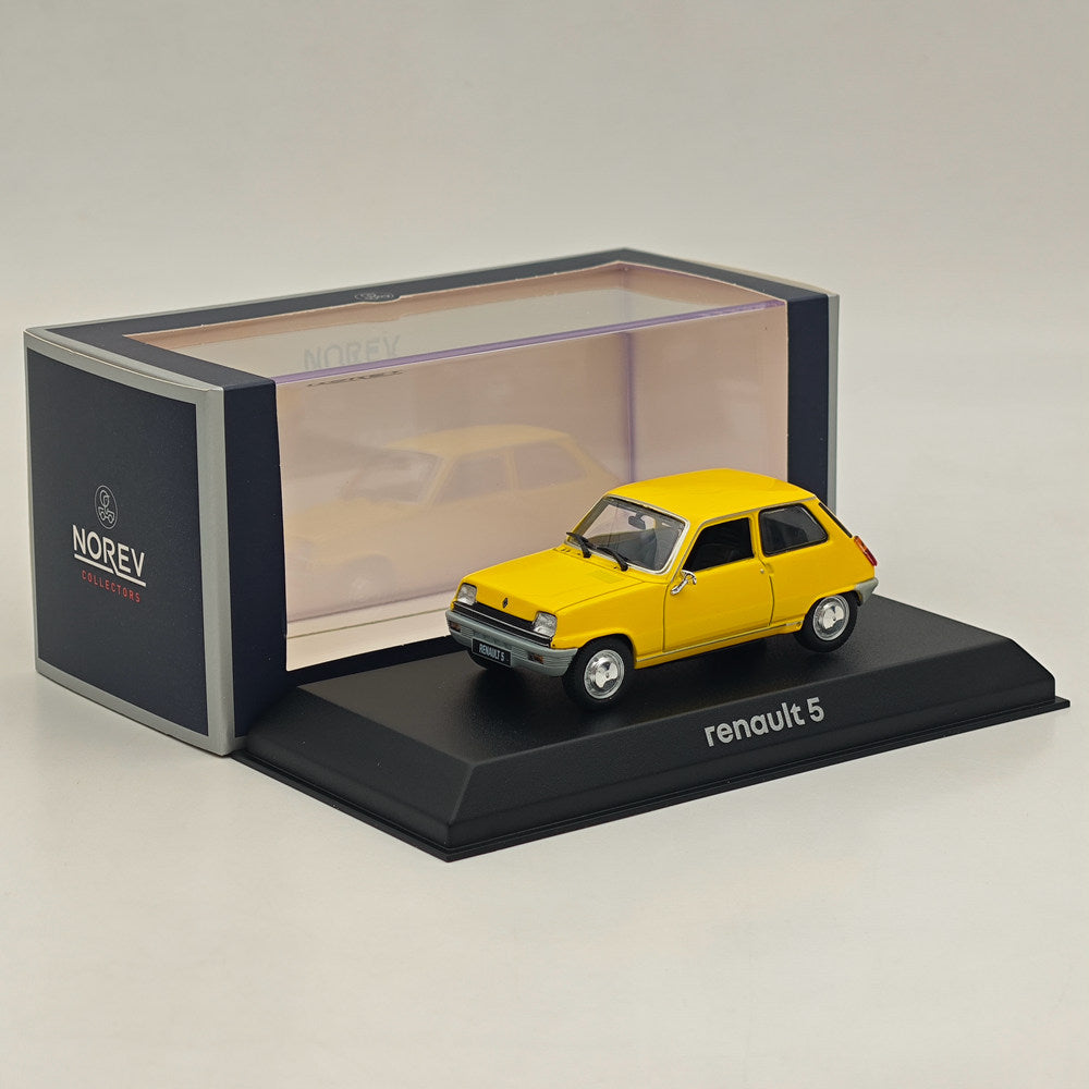 1/43 Scale Norev Renault 5 TL Yellow Diecast Model Car - Limited Edition Collectible for Display & Racing Enthusiasts - Perfect for Home Decor, Office Display, and Model Car Collections