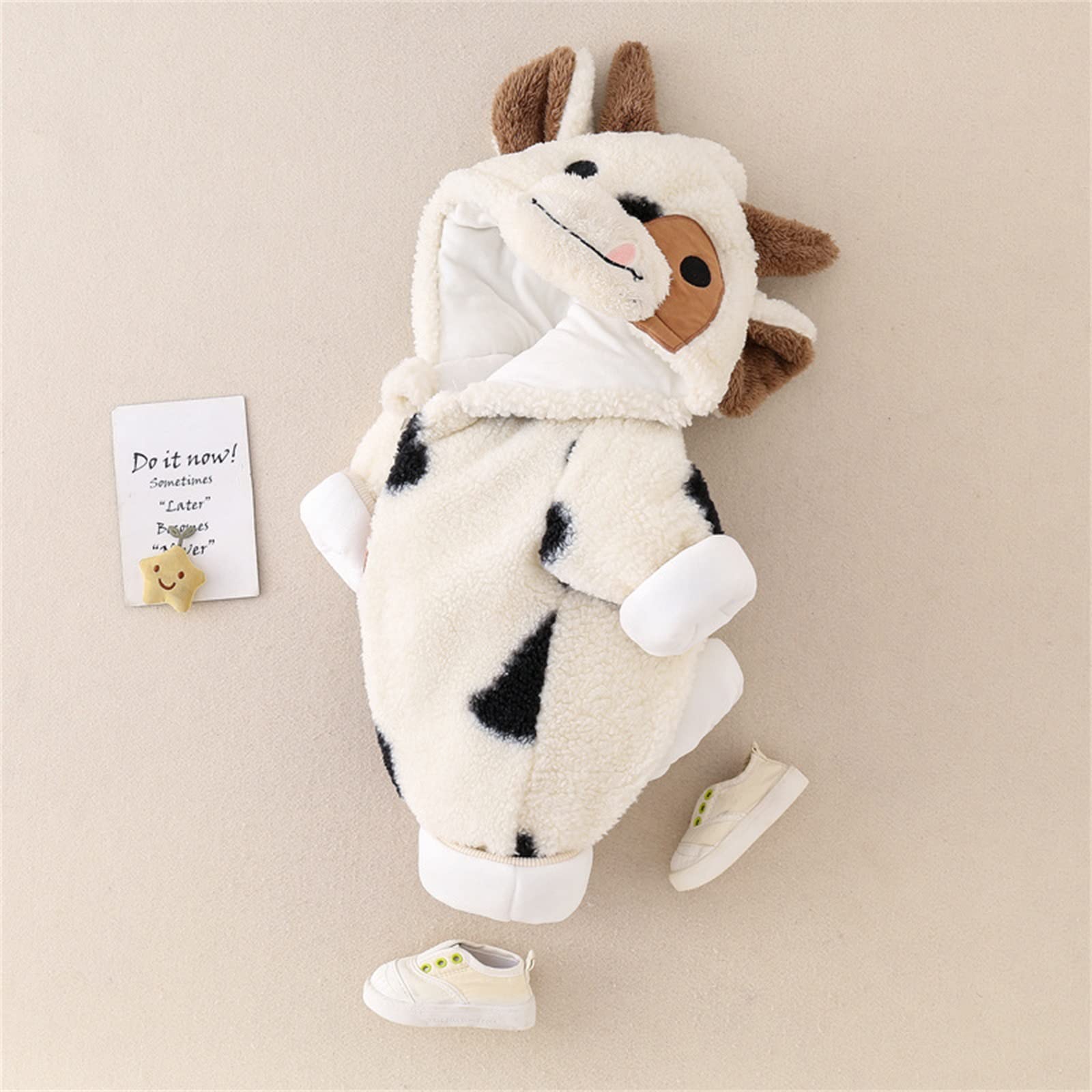 Unisex Baby Fleece Thickened Romper - Warm Winter Jumpsuit for Boys & Girls | Perfect for Outdoor Play, Stroller Walks & Cozy Home Wear