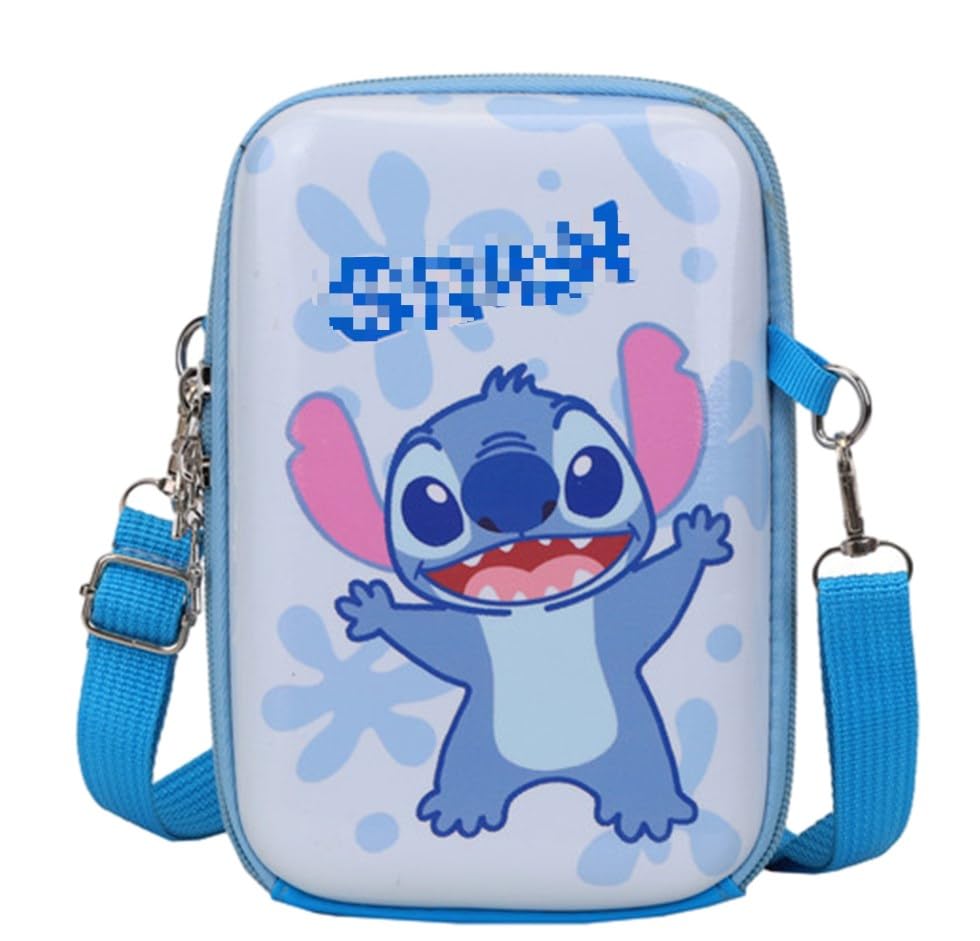 Tomicy Blue Cartoon Crossbody Bag for Women & Girls - Waterproof PVC Messenger Purse with Phone Pouch - Cute Cosmetic Bag for Kids, Teens & Adults - Perfect Gift for Birthday, Travel & Daily Use