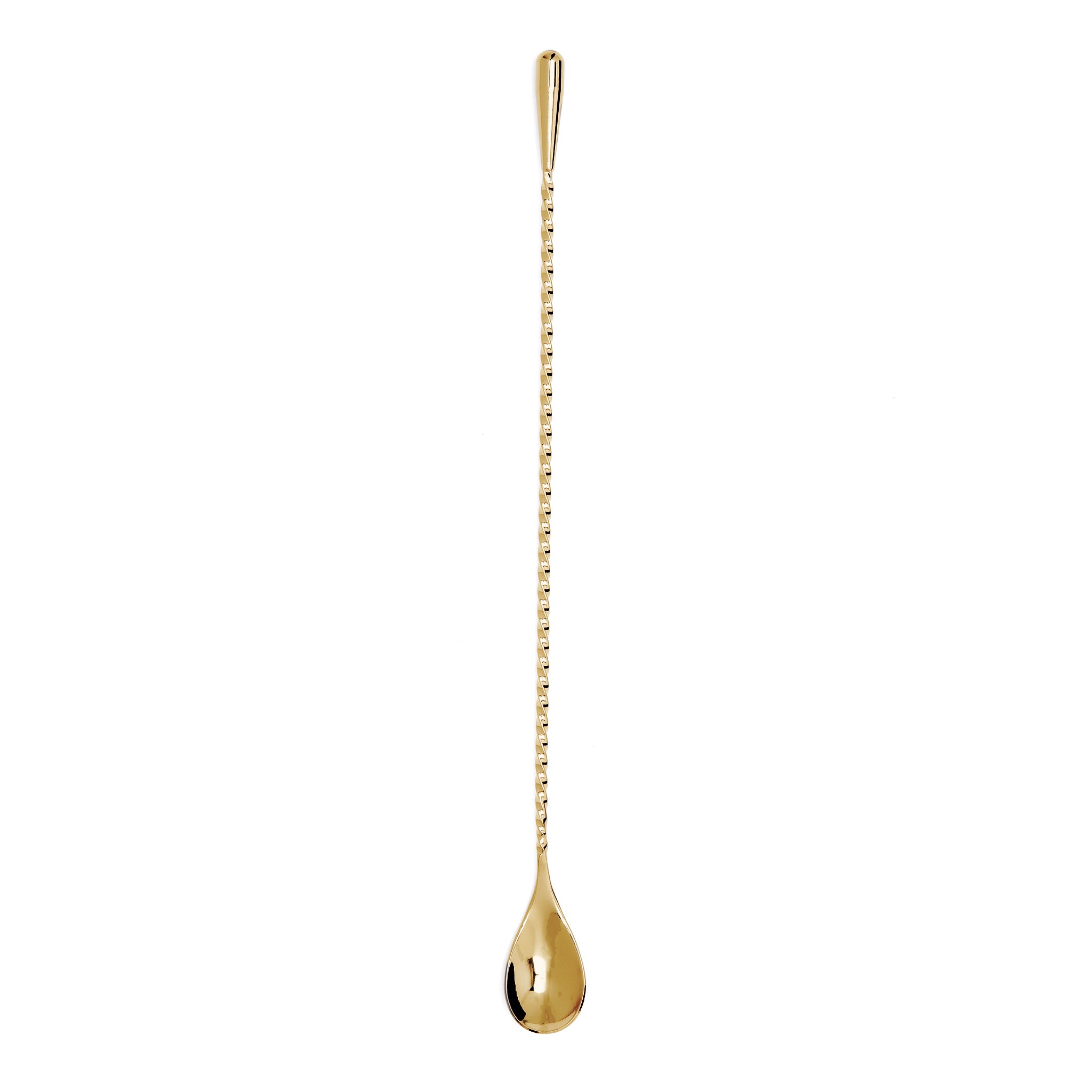 Gold Plated Teardrop Bar Spoon - 30cm Cocktail Mixing Tool for Bartenders & Home Bars | Perfect for Crafting Cocktails, Stirring Drinks & Garnishing