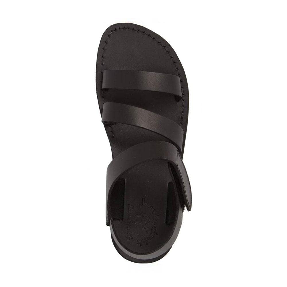 **Men's Leather Velcro Strap Sandals - Comfortable Adjustable Slip-On Casual Shoes for Walking, Beach & Outdoor Activities**