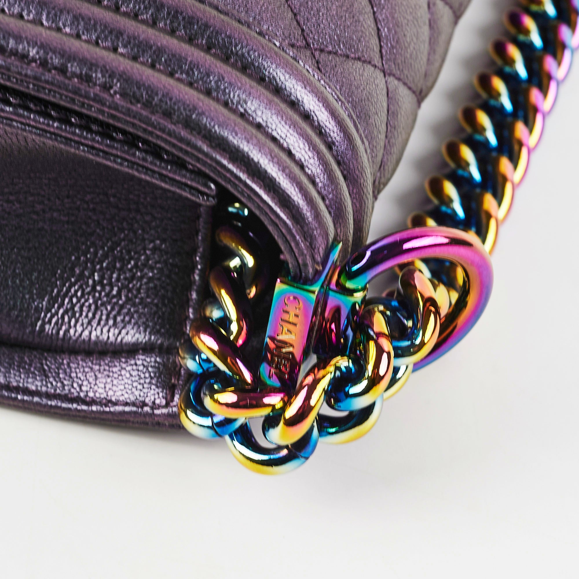Chanel Small Boy Mermaid Iridescent Purple Shoulder Bag - Luxury Designer Crossbody Purse for Women | Perfect for Evening Parties, Date Nights & Special Occasions