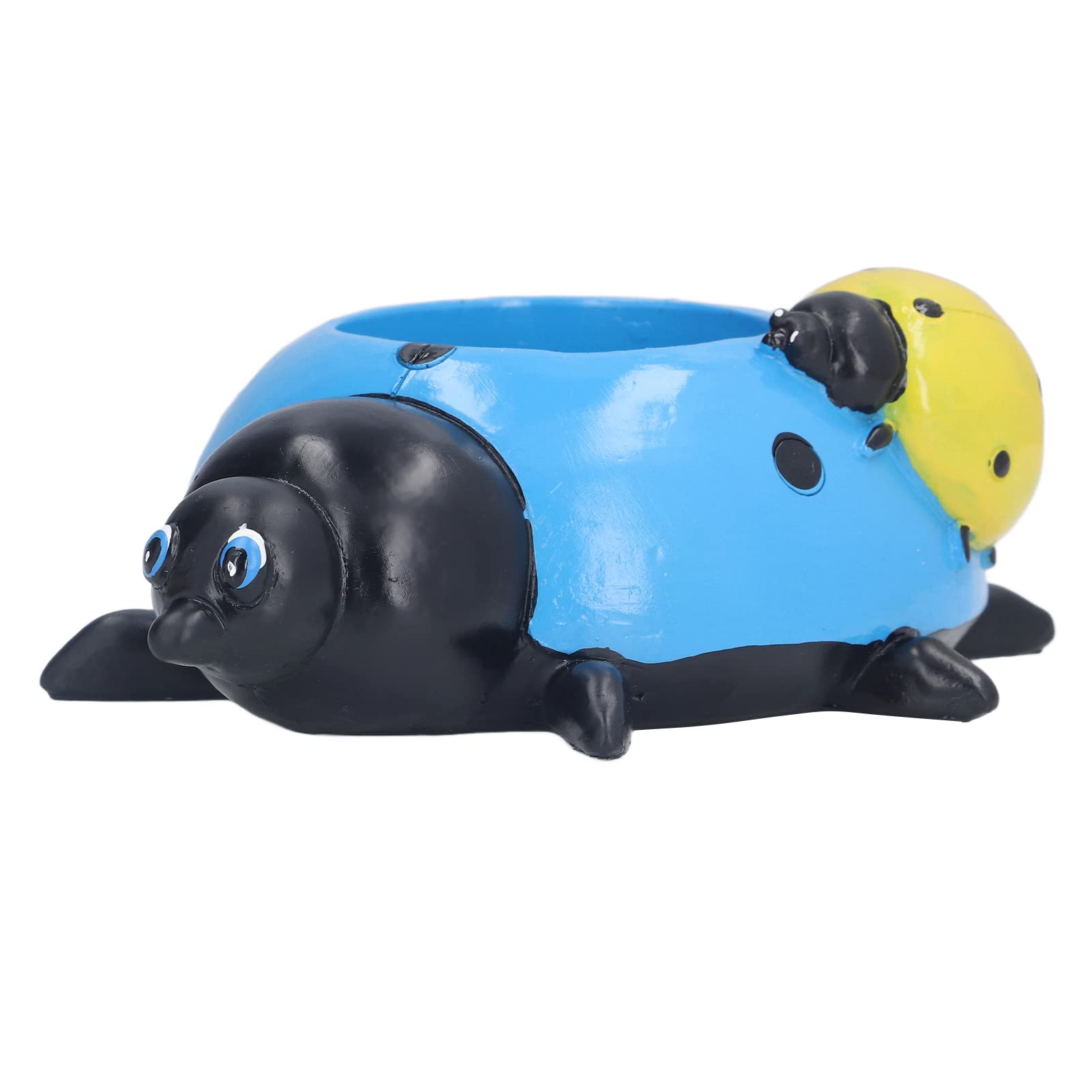 Jeanoko Ladybugs Flower Pot - Hand-Painted Resin Garden Planter for Outdoor Decor, Durable & Weather-Resistant - Perfect for Yard, Patio, and Balcony Plant Display