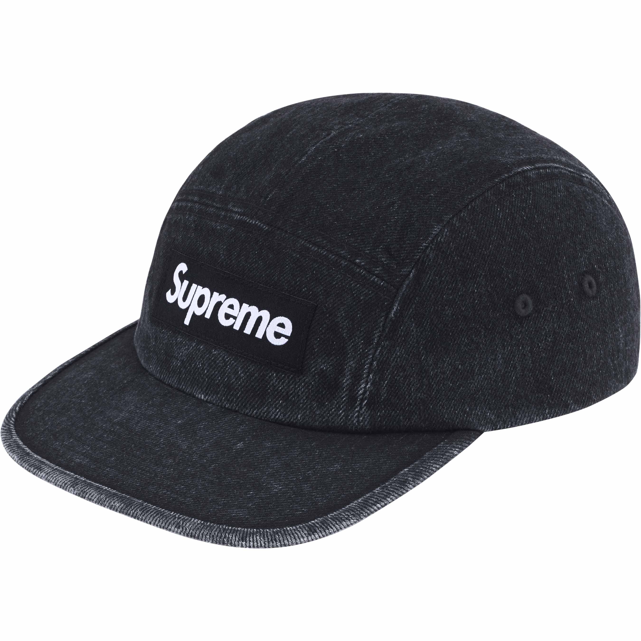 Supreme Denim Camp Cap Black - Stylish & Durable Baseball Hat for Men & Women - Perfect for Streetwear, Outdoor Adventures & Casual Fashion