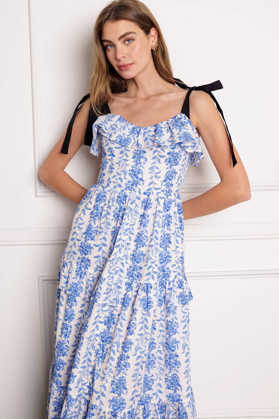 OFF FOR THE DAY Woven Midi Dress - Women's Casual Summer Flowy Boho Dress for Beach, Vacation & Date Night