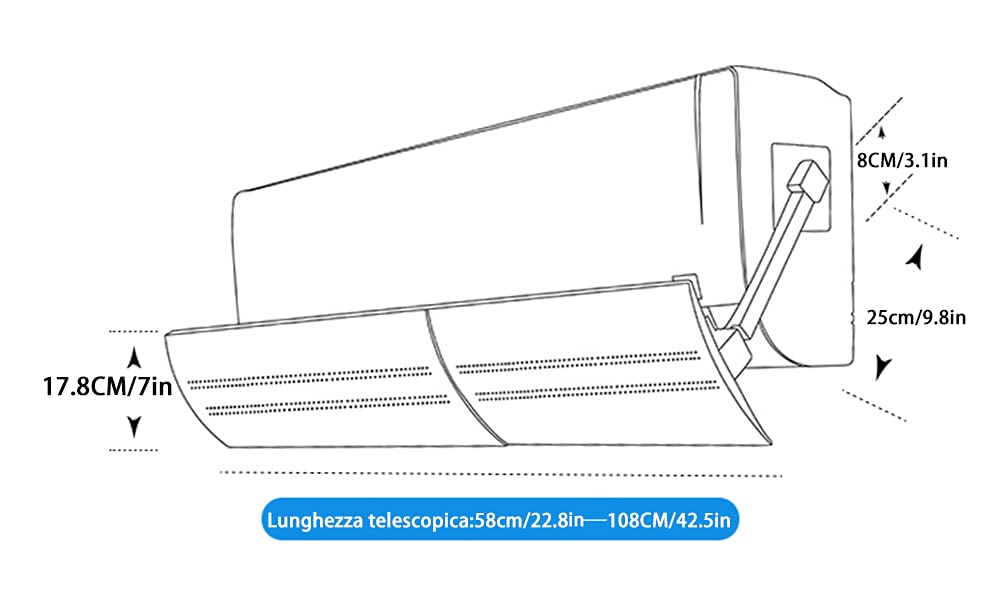 Air Conditioning Windshield Deflector - Home & Office AC Vent Cover to Avoid Direct Blowing - Perfect for Bedrooms, Desks & Workspaces