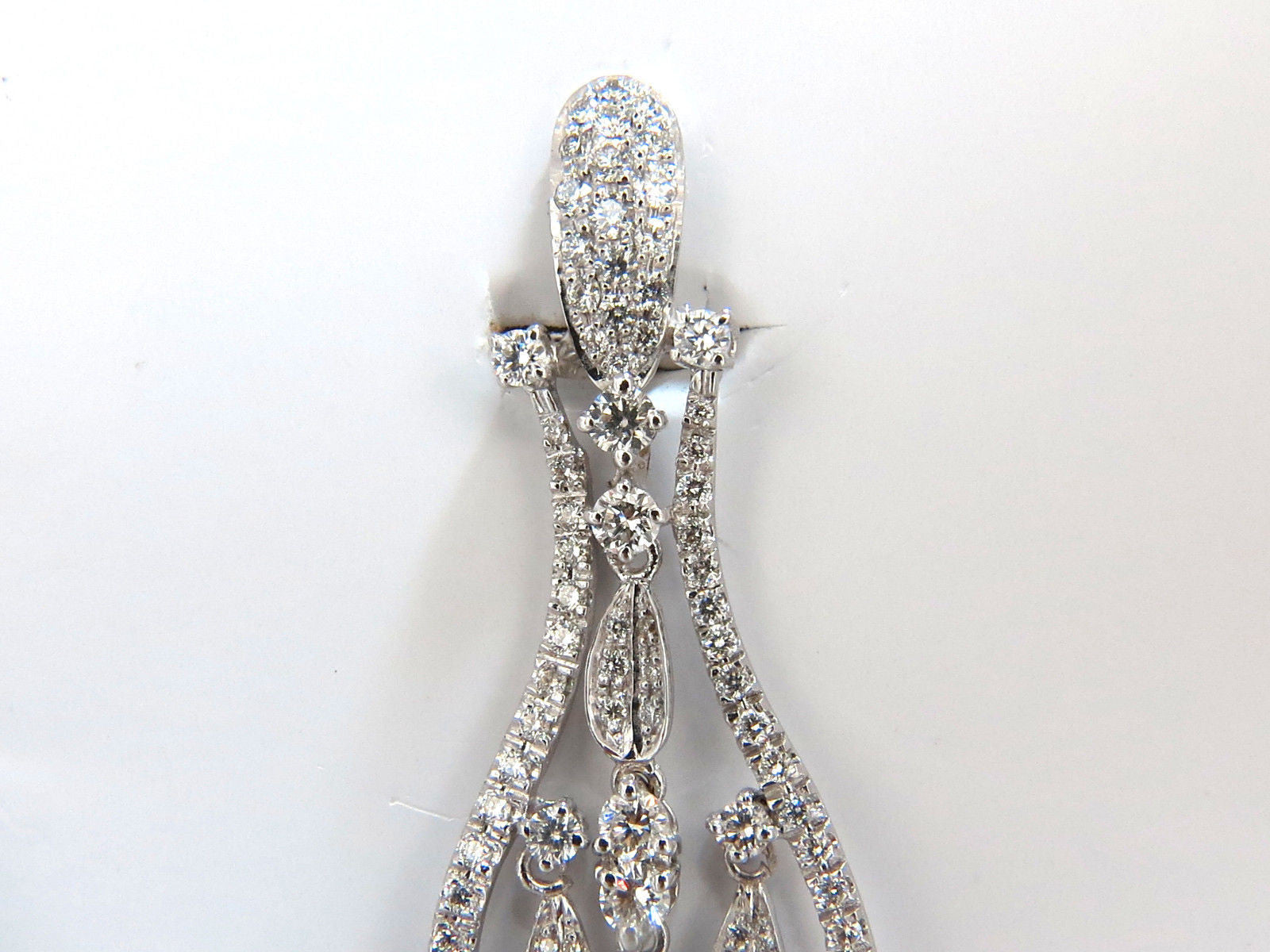 6.00ct Natural Diamond Dangle Earrings - 18K Gold Wishbone Petal Chandelier Earrings for Women | Elegant Wedding, Party & Evening Wear Jewelry