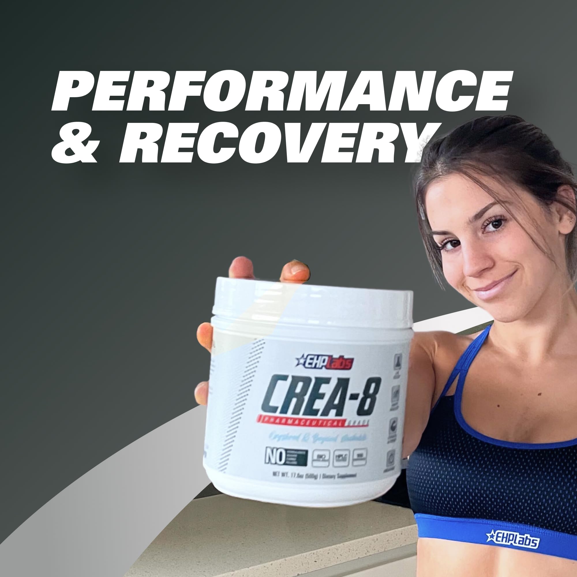 EHP Labs Pure Creatine Monohydrate Powder 500g - Premium Muscle Building Supplement for Athletes & Bodybuilders - Supports Strength, Endurance & Recovery - Ideal for Pre/Post Workout & Fitness Training