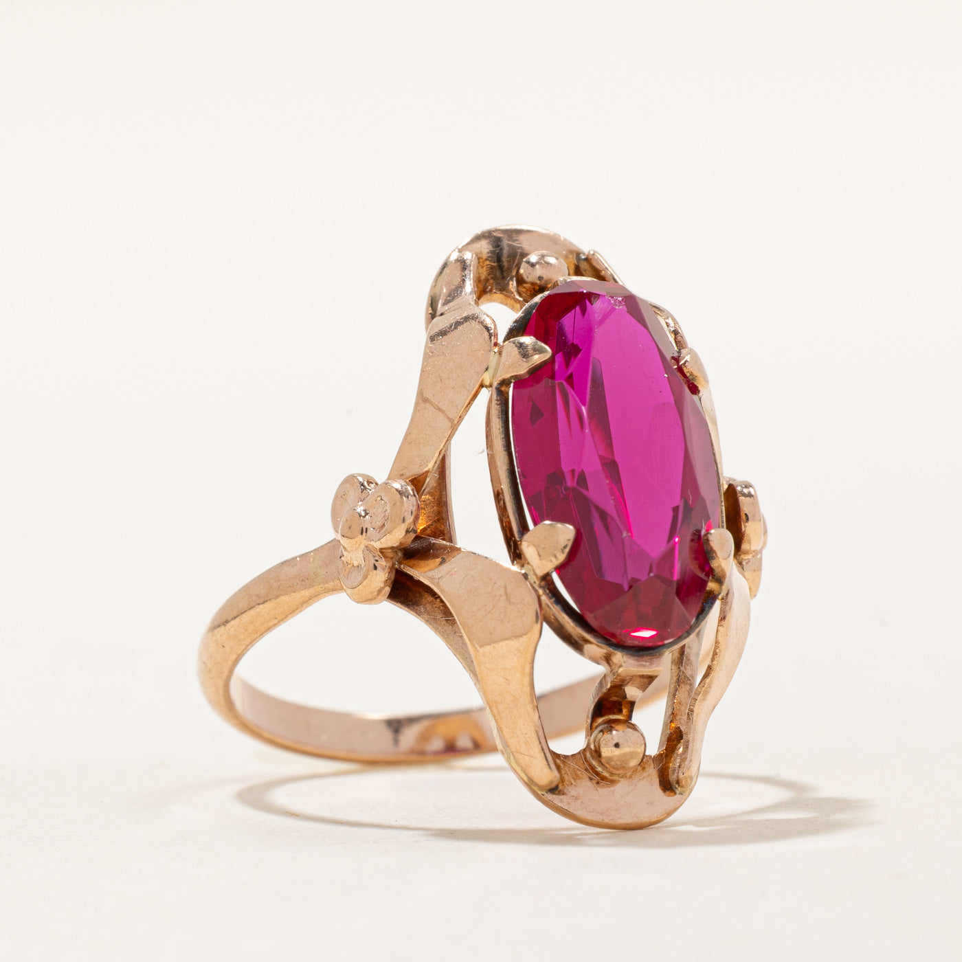 4.00ct Synthetic Ruby Cocktail Ring for Women - Size 9.25 | Elegant Statement Jewelry for Parties, Weddings & Special Occasions