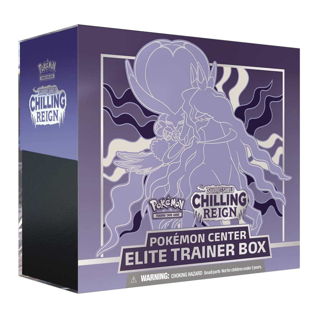 Chilling Reign Pokemon Center Elite Trainer Box (ETB) - Collectible Trading Cards for Battles & Deck Building | Perfect for Pokemon TCG Players & Fans