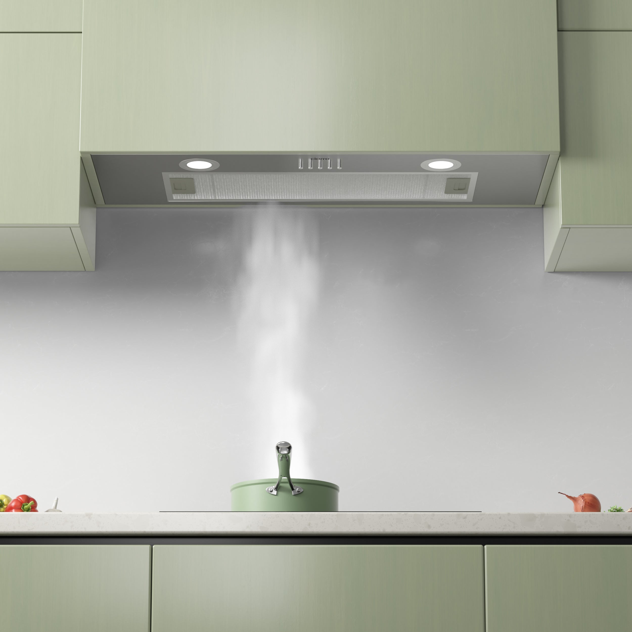 CIARRA 29 Inch Under Cabinet Range Hood Insert - 450CFM Stainless Steel Vent Hood (Model CAS75913E OW) - Perfect for Kitchen Ventilation & Smoke Removal