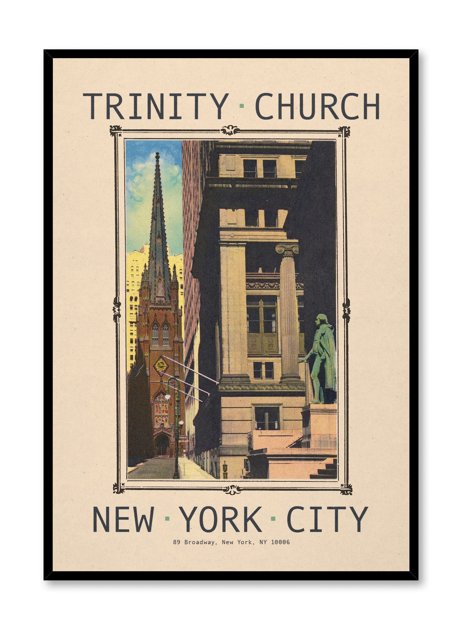 New York Postcard & Poster - Vintage NYC Skyline Wall Art for Home & Office Decor | Perfect Gift for Travel Lovers