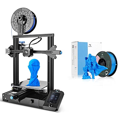 Creality Ender 3 V2 Plus 3D Printer with 1.75mm Blue PLA Filament - High Precision DIY Printing for Home, School & Hobby Projects