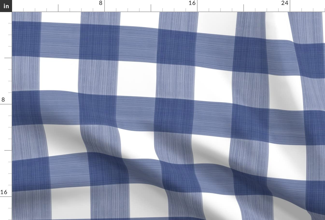 Navy Buffalo Plaid Check Gingham Blue Printed Minky Fabric by The Yard - Soft Plush Material for Sewing Baby Blankets, Quilt Backing & Nursery Decor | Perfect for DIY Crafts, Home Decor & Gift Making