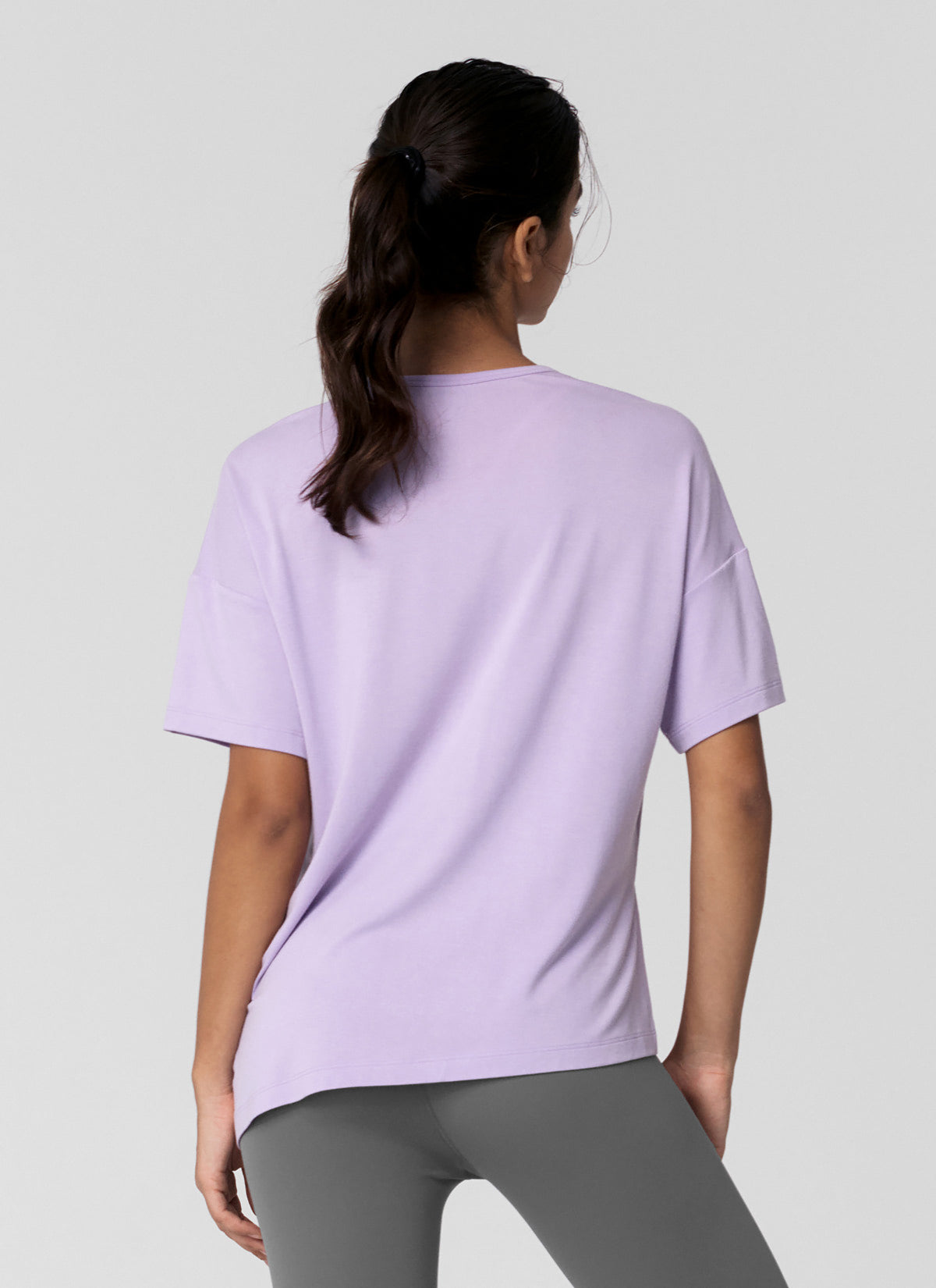Smooth Unbalanced Slit Short Sleeve T-Shirt for Women - Trendy Casual Summer Top for Outings & Streetwear Fashion