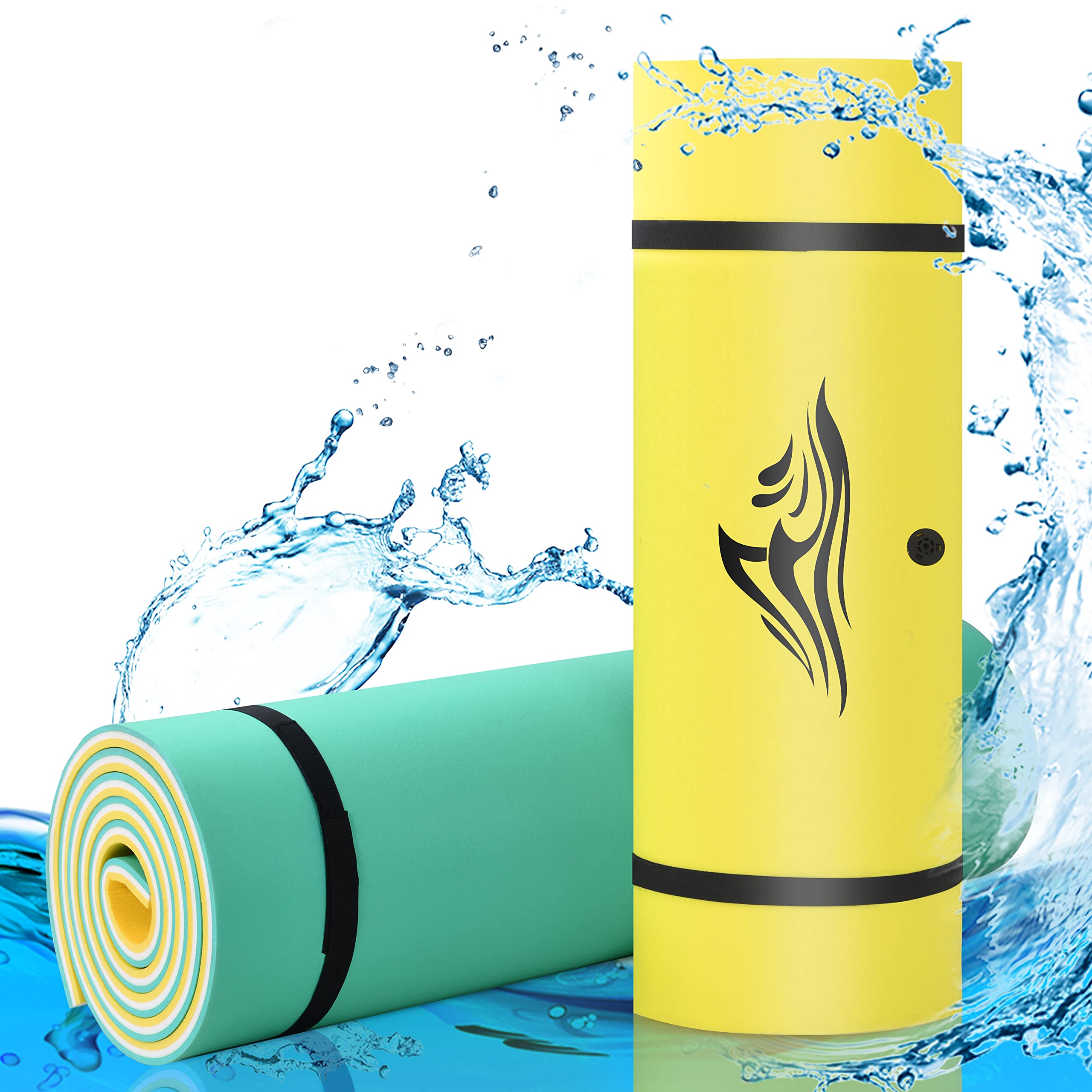 12' x 6' Floating Water Mat - 3-Layer XPE Foam for Lake, Pool & Sea | Portable Water Pad with Storage Straps | Perfect for Adults Outdoor Swimming, Beach Relaxation & Summer Water Activities