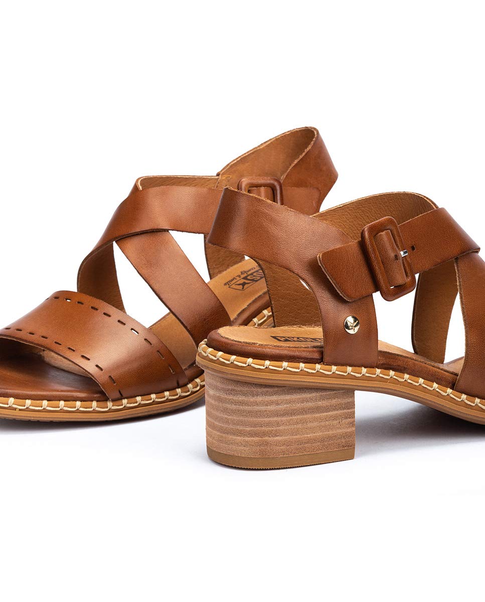 PIKOLINOS Women's Leather Heeled Sandals - Comfortable & Stylish Blanes for Casual Outings, Parties & Summer Wear