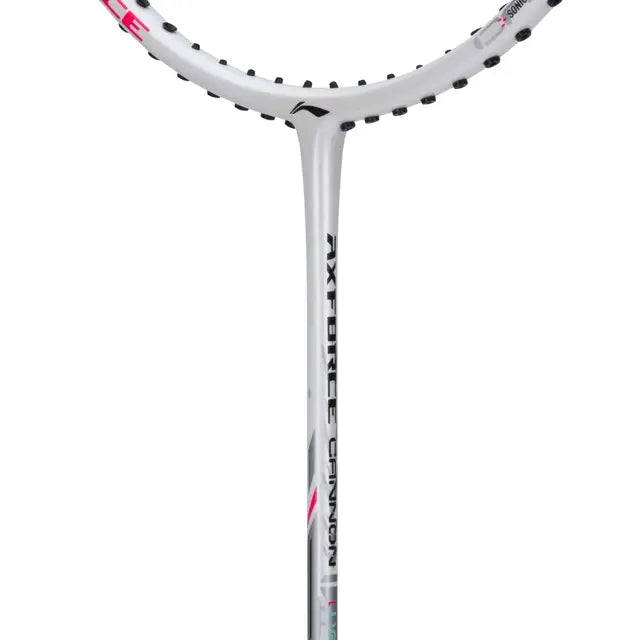 Li Ning Axforce Cannon White Badminton Racket - Professional Prestrung Racquet for Advanced Players | Perfect for Tournaments & Training Sessions | Made in China