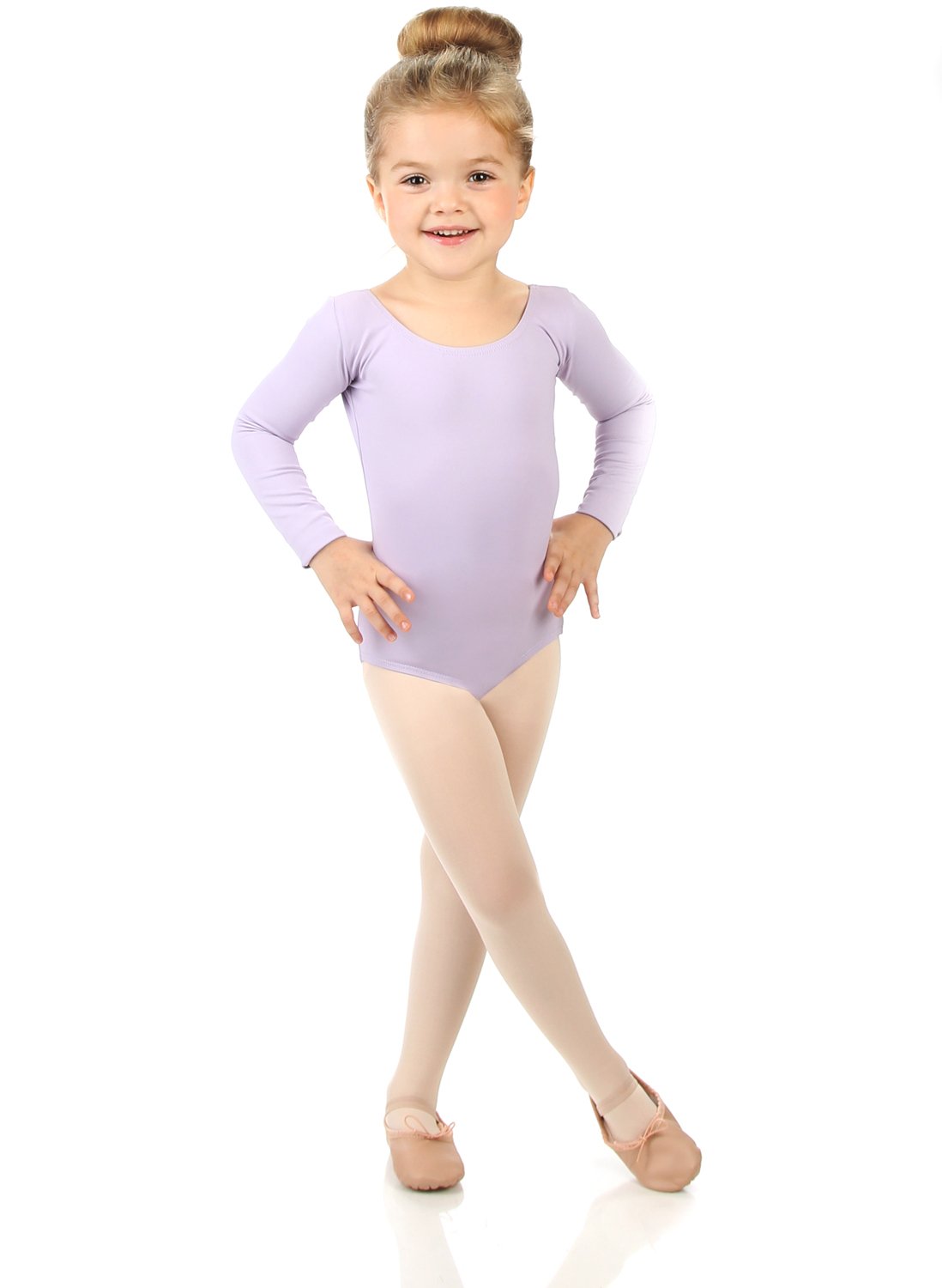 Elowel Girls Gymnastics Leotards - Long Sleeve Scoop Neck Dance Leotard for Ballet, Cheerleading & Performance (Perfect for Training, Recitals & Competitions)