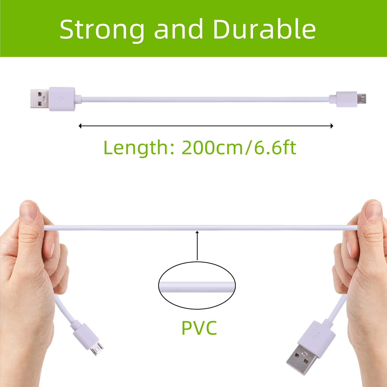 6ft SteelSeries Arctis 9X/7X/7P/7/3/1/Pro Wireless Gaming Headset Charging Cable Replacement - White | Compatible with Multiple Models | Perfect for Gaming, Streaming & Home Office Use