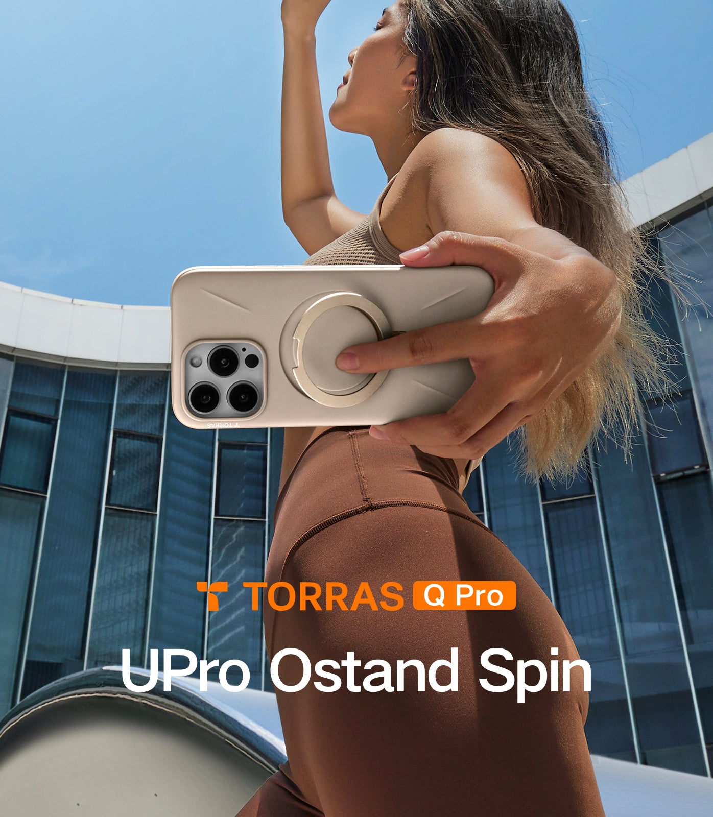 Ostand Spin Fusion 360° Rotating Magnetic Phone Stand for iPhone 15 Pro Max - Perfect for Desk, Car, and Bedside Use