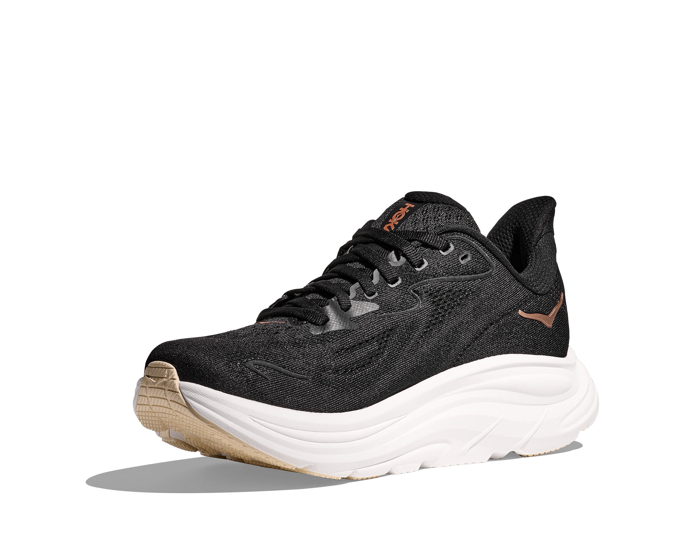HOKA Women's Clifton 10 Running Shoes - Breathable BRGL Black/Rose Gold Lightweight Sneakers for Jogging, Gym Workouts & Everyday Comfort