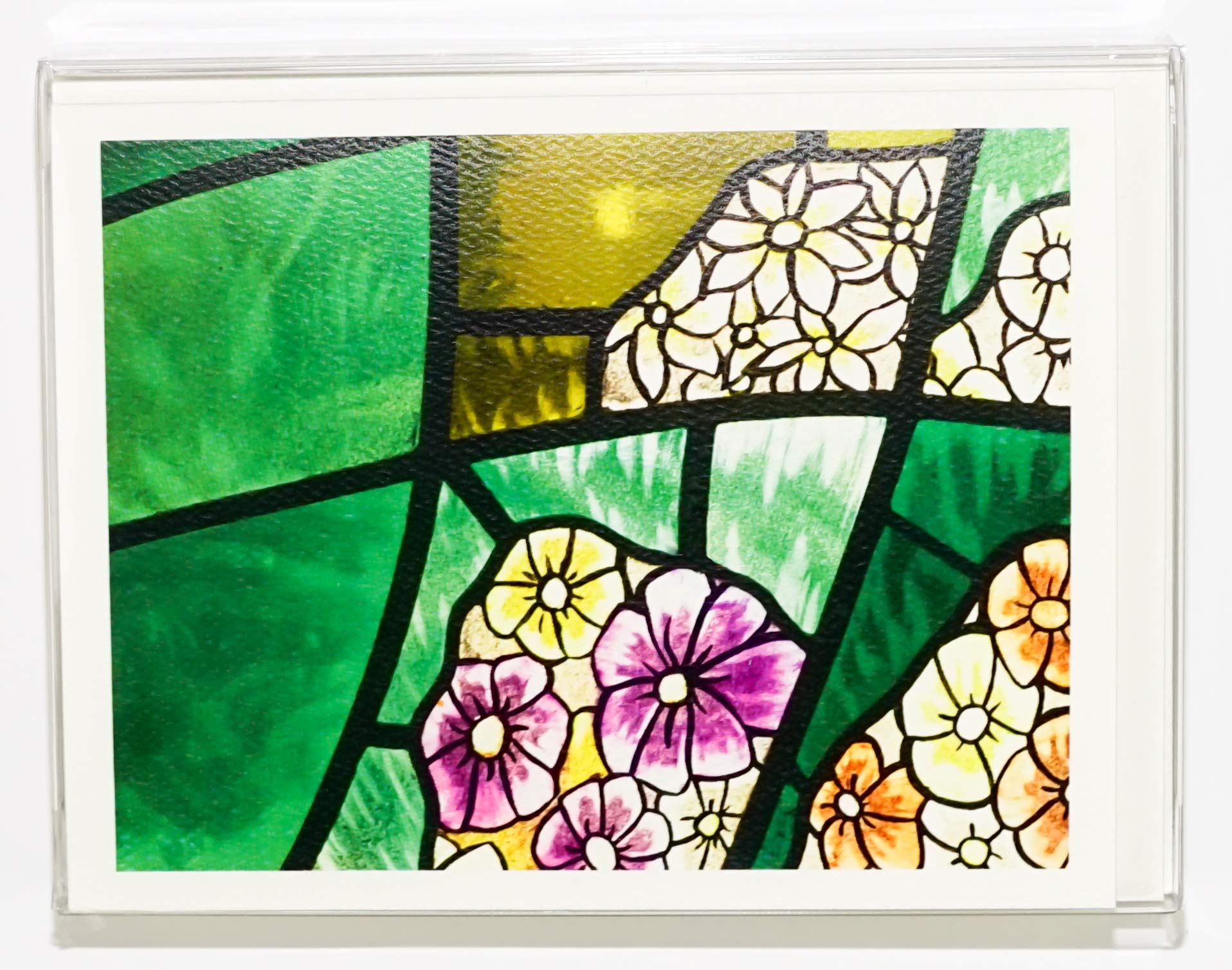 Stained Glass & Mosaic Tile Photography Note Cards - Boxed Set of 16 Blank Greeting Cards (4.25