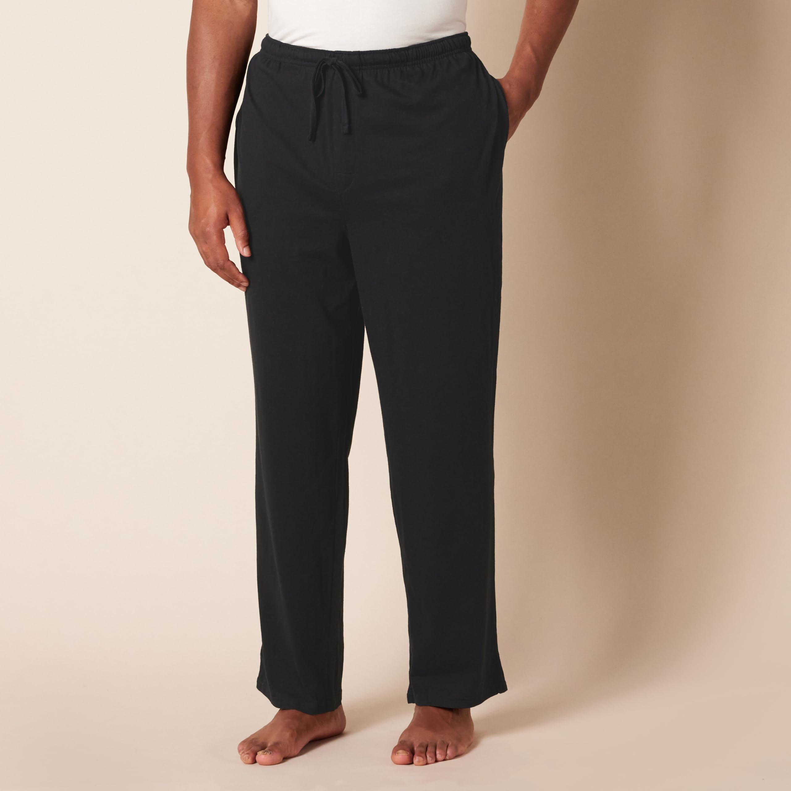 Amazon Essentials Men's Comfortable Cotton Knit Pajama Pants - Soft Lounge Pants for Relaxing at Home, Sleeping & Casual Wear