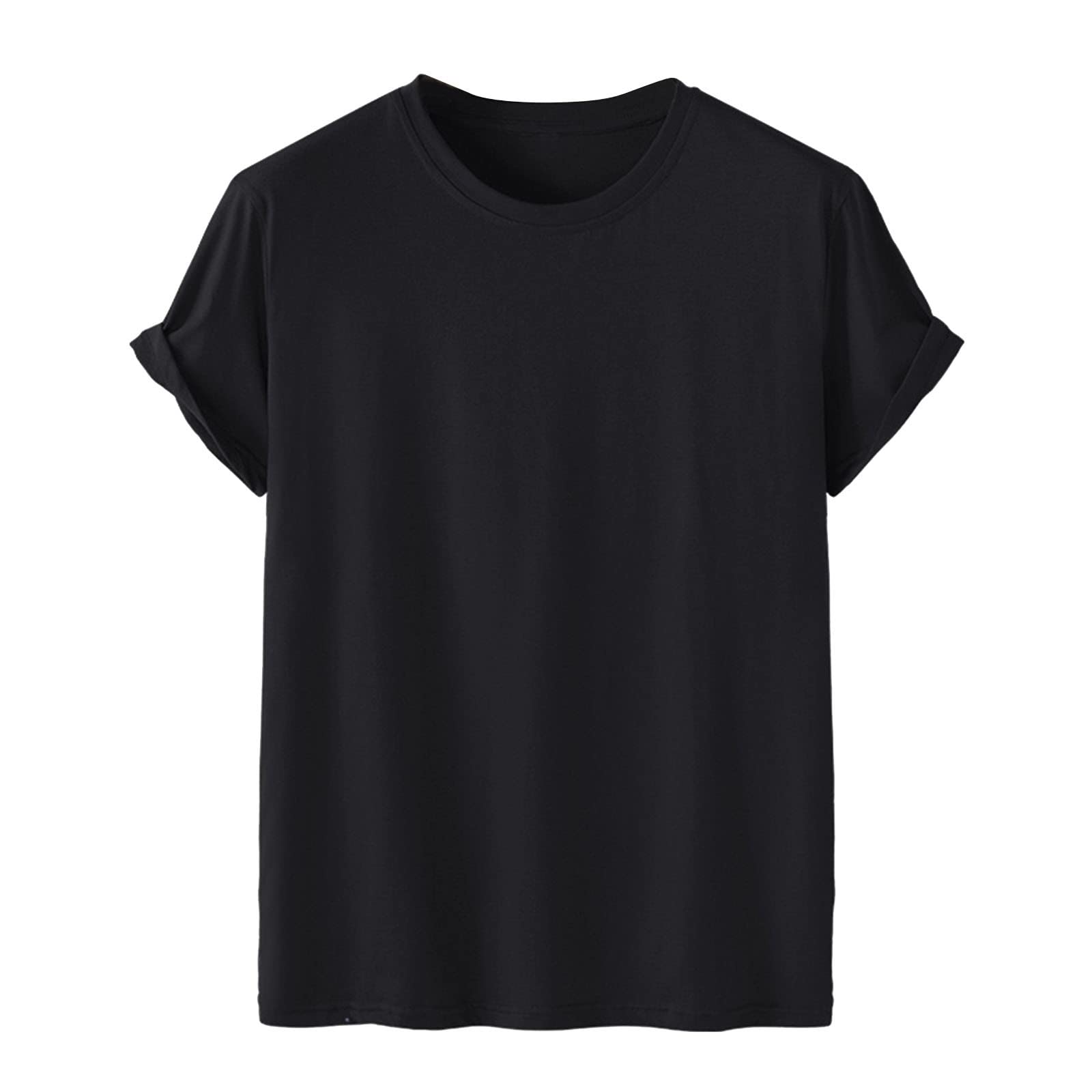 Men's Solid Color Cotton Blend Comfort T-Shirts - Short Sleeve Classic Fit Crewneck Basic Tee for Summer | Casual Wear, Gym, Lounge & Everyday Outfits