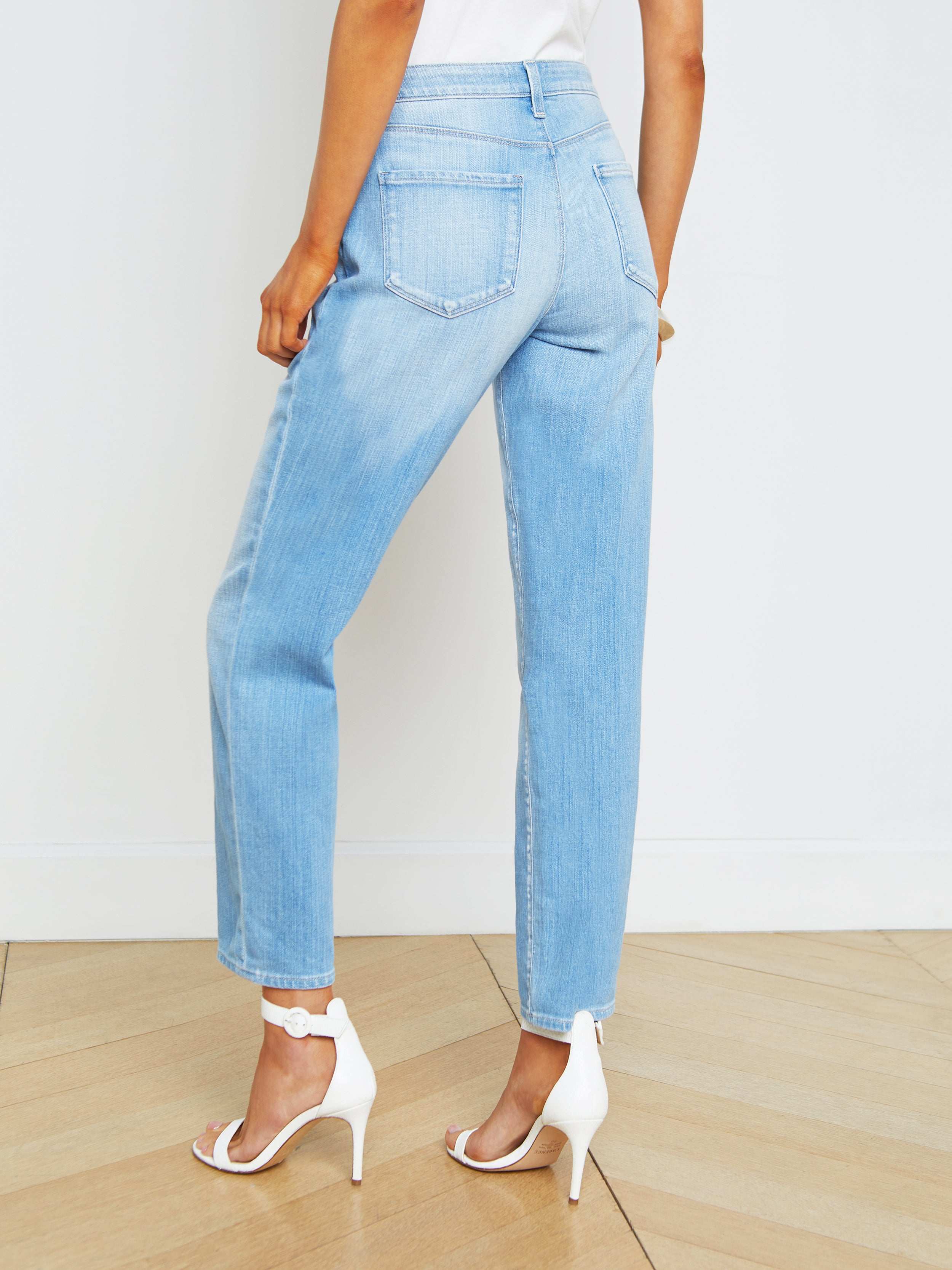 Marjorie Slouchy Straight Leg Jeans for Women - High Waist Comfort Stretch Denim Pants - Casual Everyday Wear for Office, Outing & Travel