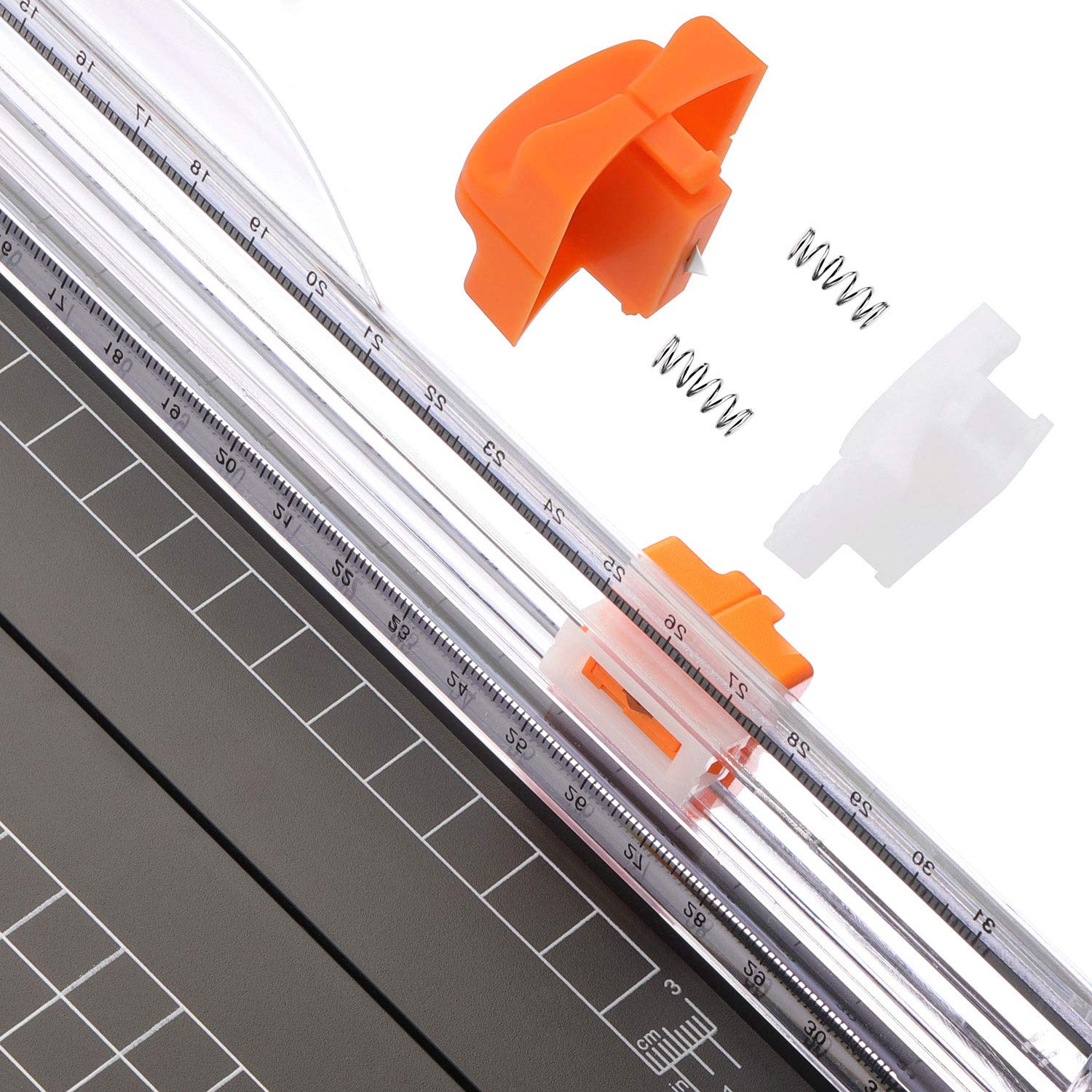 Firbon 12 Inch Titanium A4 Paper Cutter - Professional Scrapbooking Tool with Automatic Safety Guard & Side Ruler for Craft Paper, Coupons, Labels, Cardstock - Perfect for Office, School, DIY Projects & Home Crafting (Black)