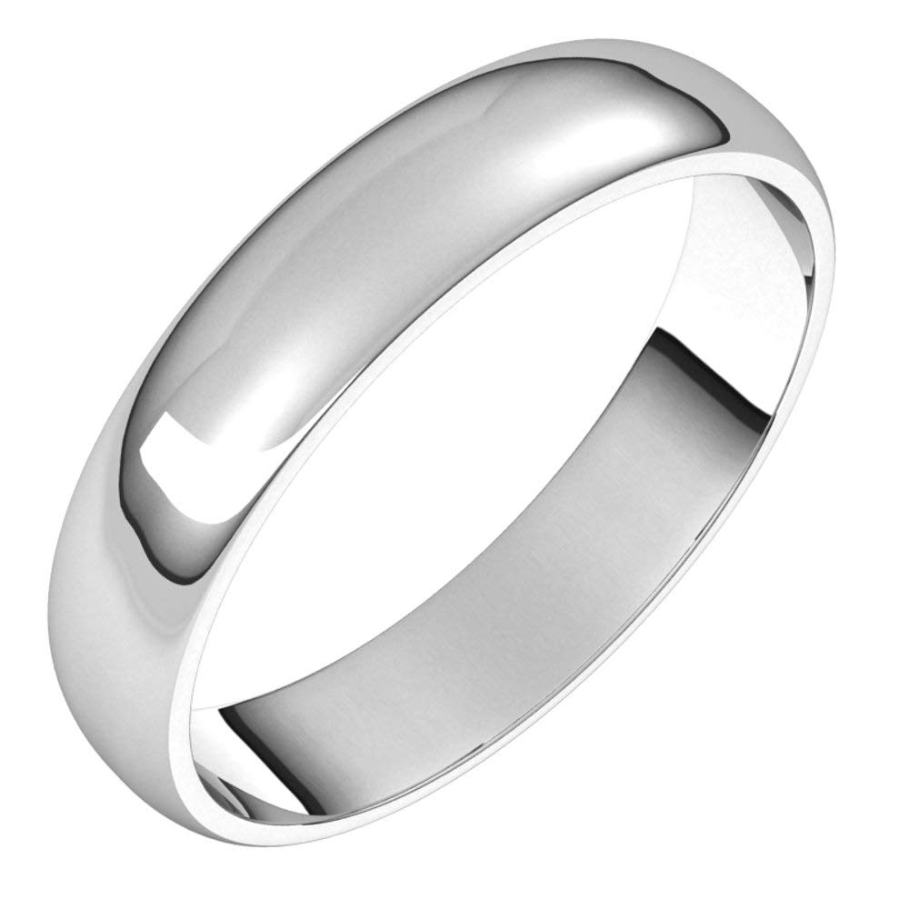 Sterling Silver 4mm Wedding Band Ring - Size 6 for Bridal & Everyday Wear