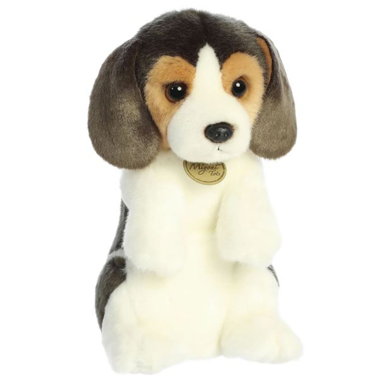 Aurora Miyoni Tots Sitting Pretty Beagle Pup 9.5 Inch Soft Plush Stuffed Animal Toy - Perfect Gift for Dog Lovers, Kids Room Decor & Cute Collectible Display