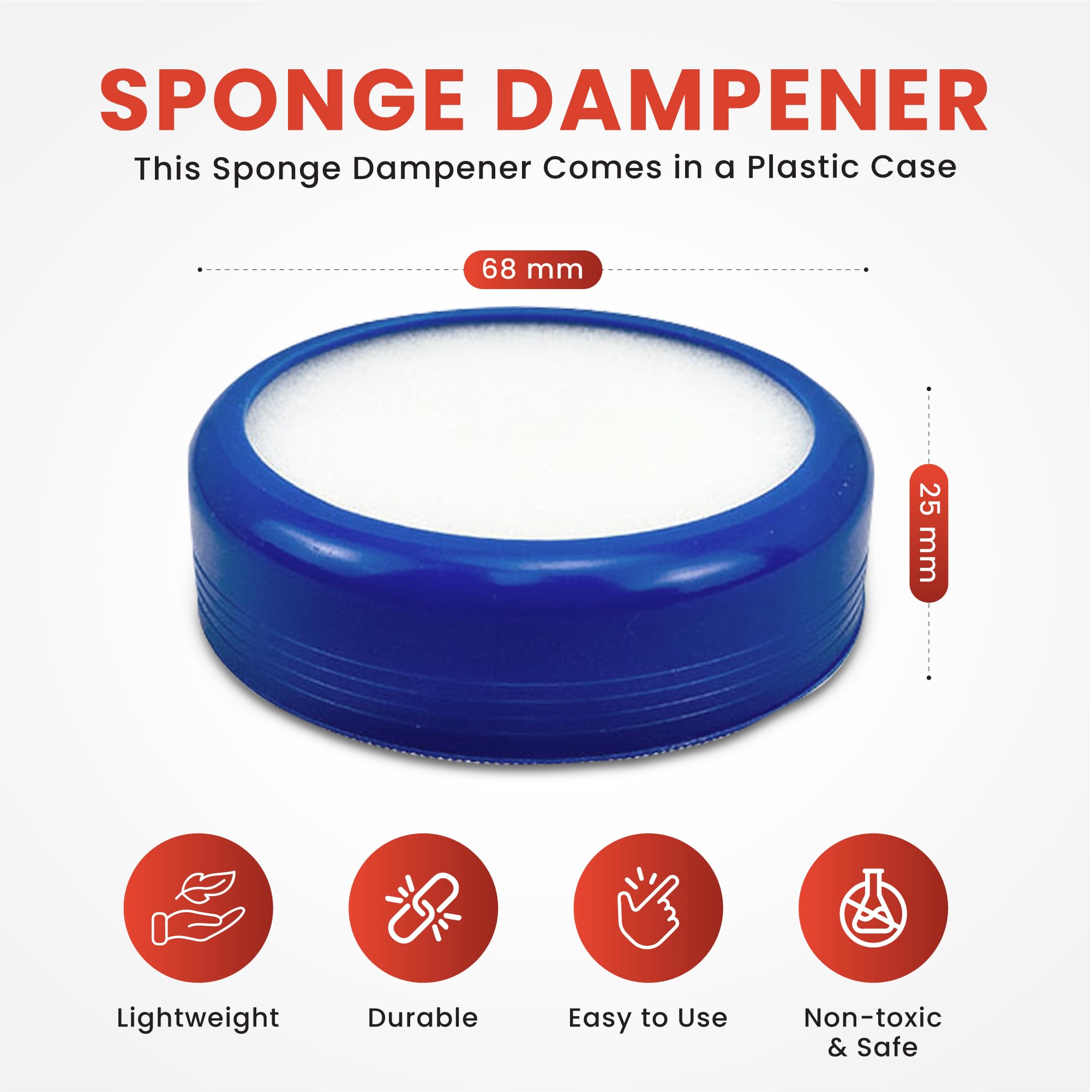 Janrax Red Sponge Dampener - High-Quality Table Tennis Rubber Cleaner & Revitalizer for Ping Pong Paddles | Perfect for Tournament Play & Professional Training
