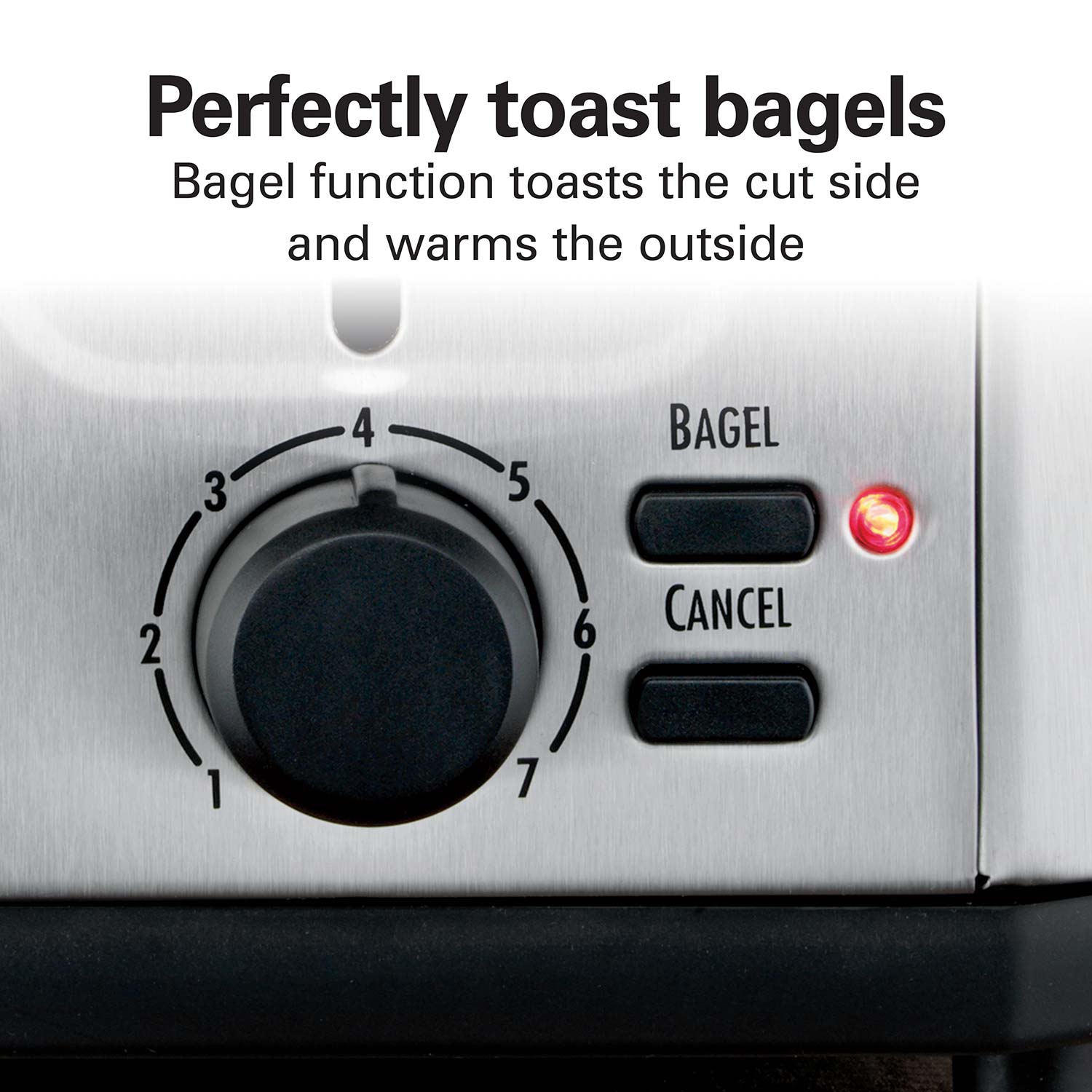 HAMILTON BEACH 4-Slice Stainless Steel Toaster 24911 - Perfect for Breakfast, Brunch & Family Meals