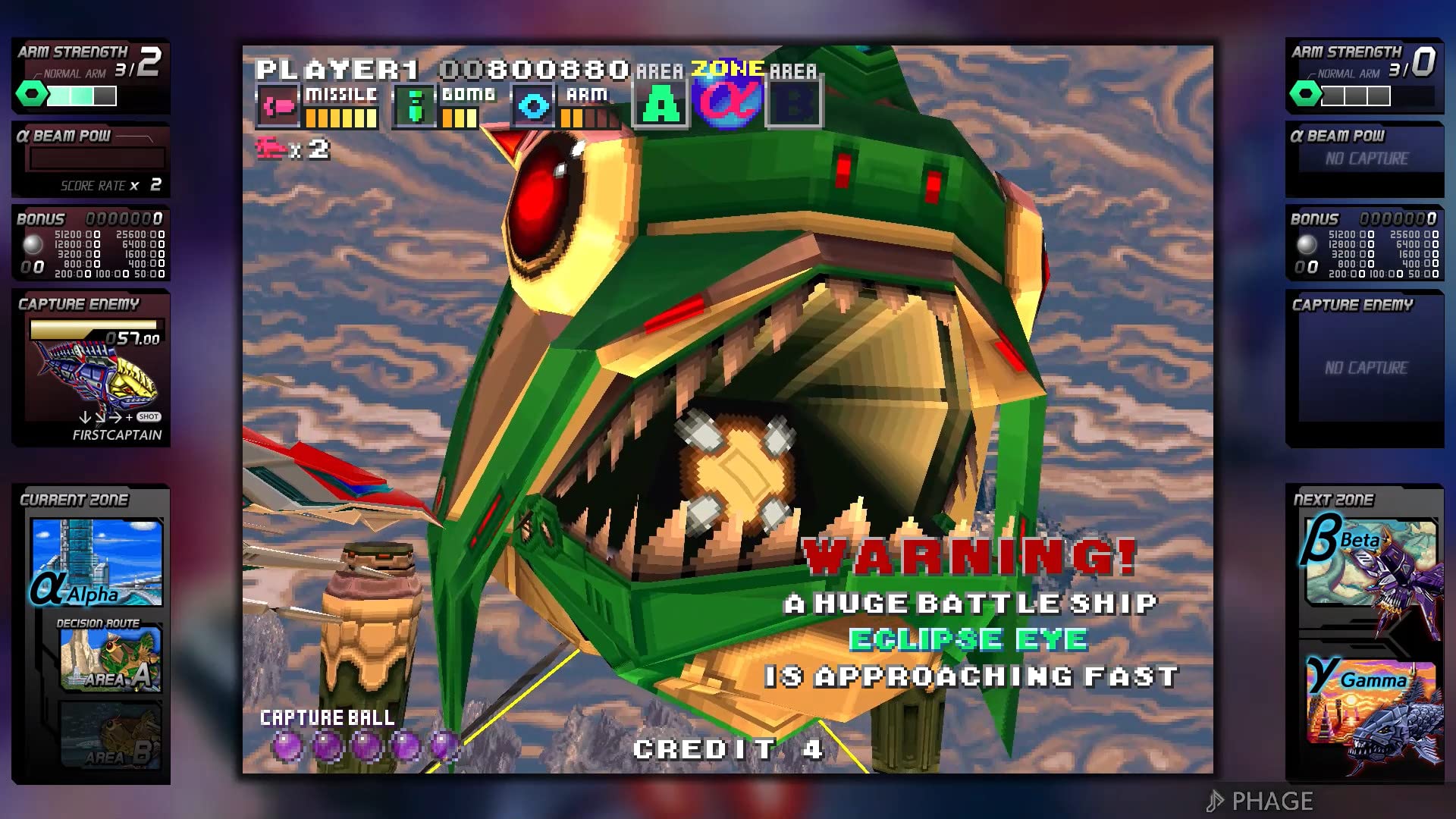 G-Darius HD for Nintendo Switch - Classic Arcade Shooter Game | Perfect for Retro Gaming Enthusiasts & Home Entertainment