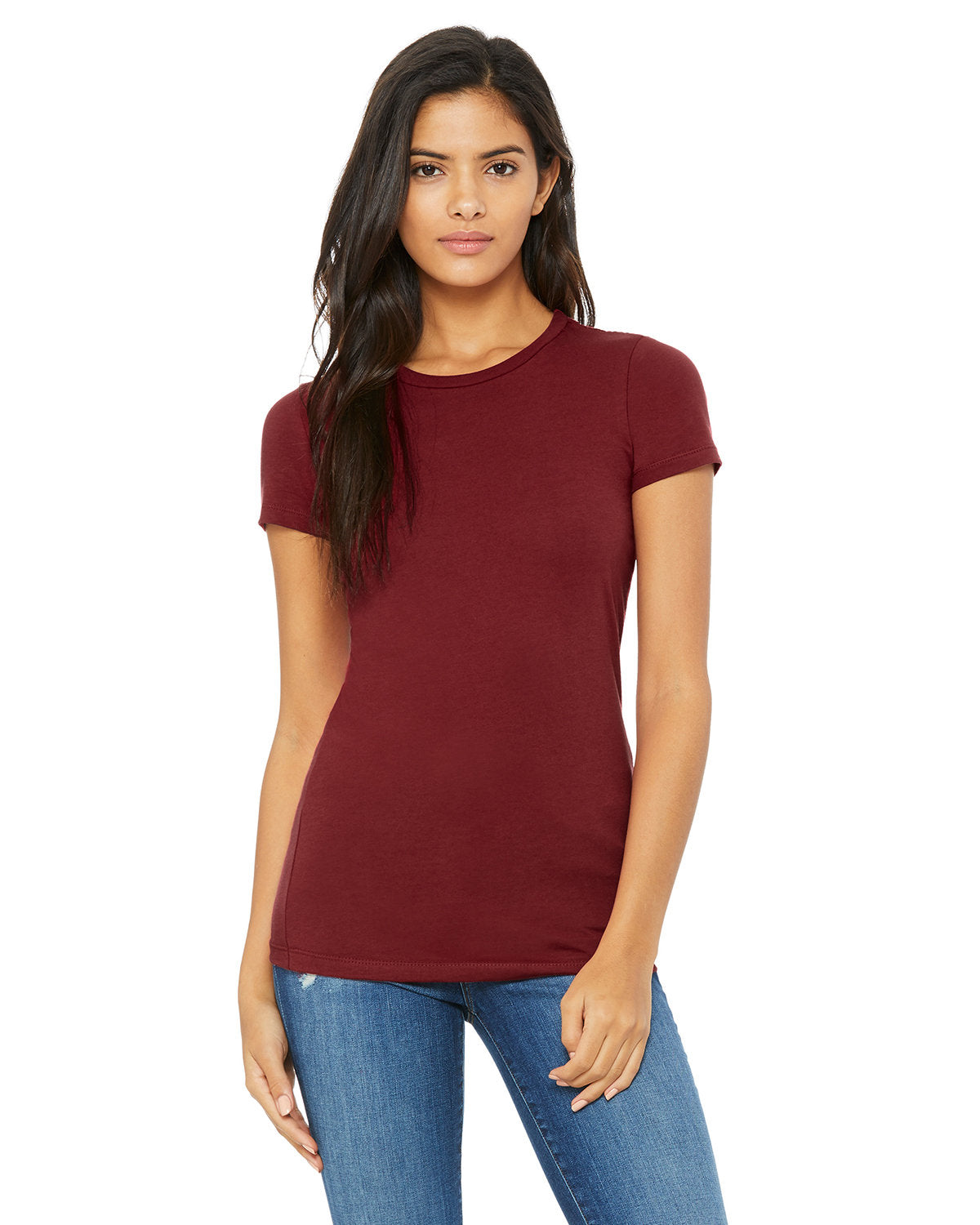 Bella + Canvas 6004 Women's Slim Fit Short Sleeve V-Neck T-Shirt - Soft Cotton Blend for Casual Wear, Workout & Everyday Comfort