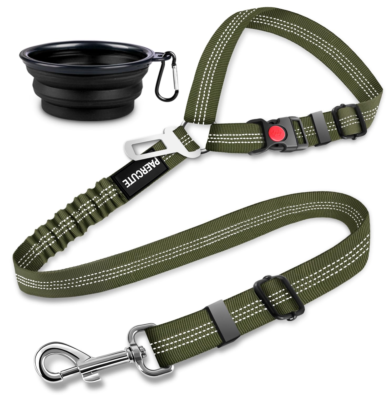 2-Piece Retractable Dog Seat Belt Set - Adjustable Heavy Duty Pet Car Harness for Vehicle Headrest Restraint | Durable & Elastic Dog Car Safety Belt for Small Medium Large Dogs | Perfect for Road Trips, Daily Commutes & Vet Visits