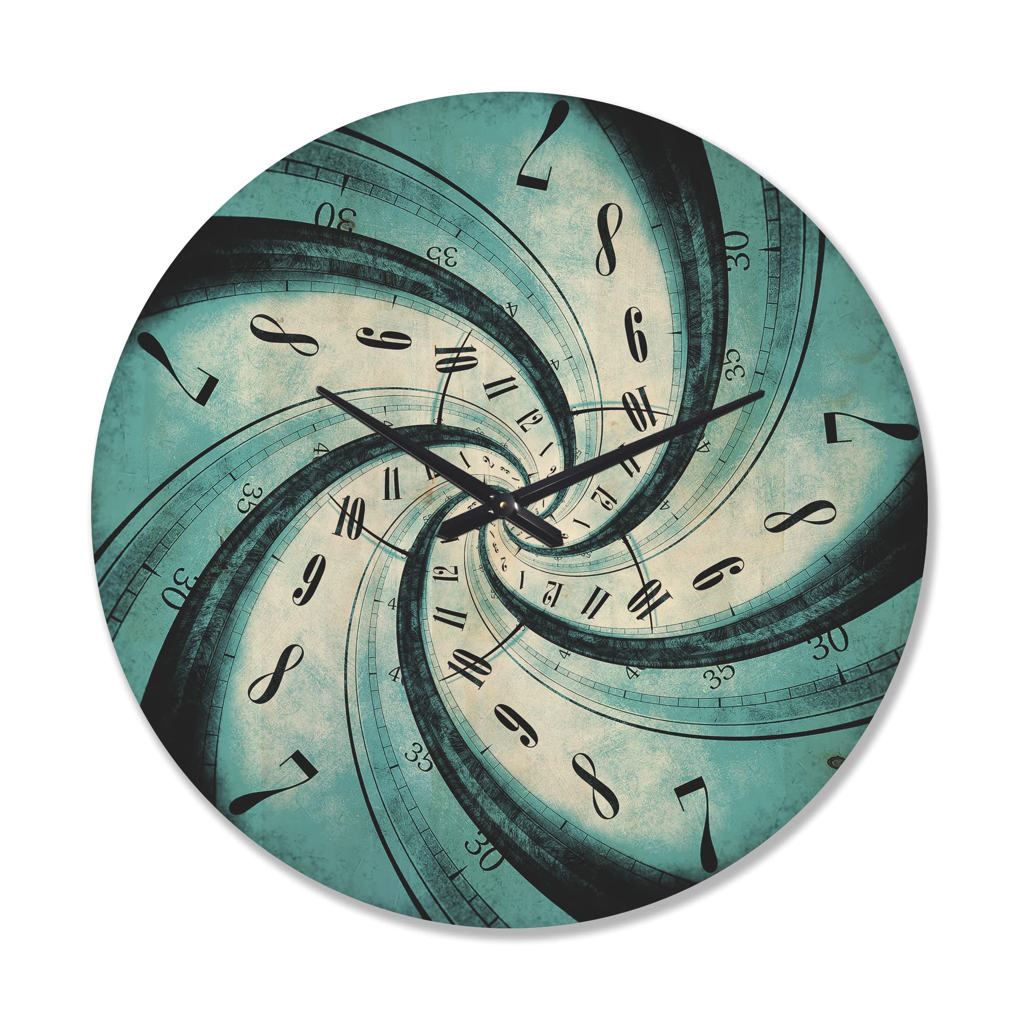 Vortex Time Spiral Modern Wood Wall Clock - Large Oversized Decorative Wooden Clock for Living Room, Bedroom & Office Décor | Perfect for Home, Office & Gift Giving